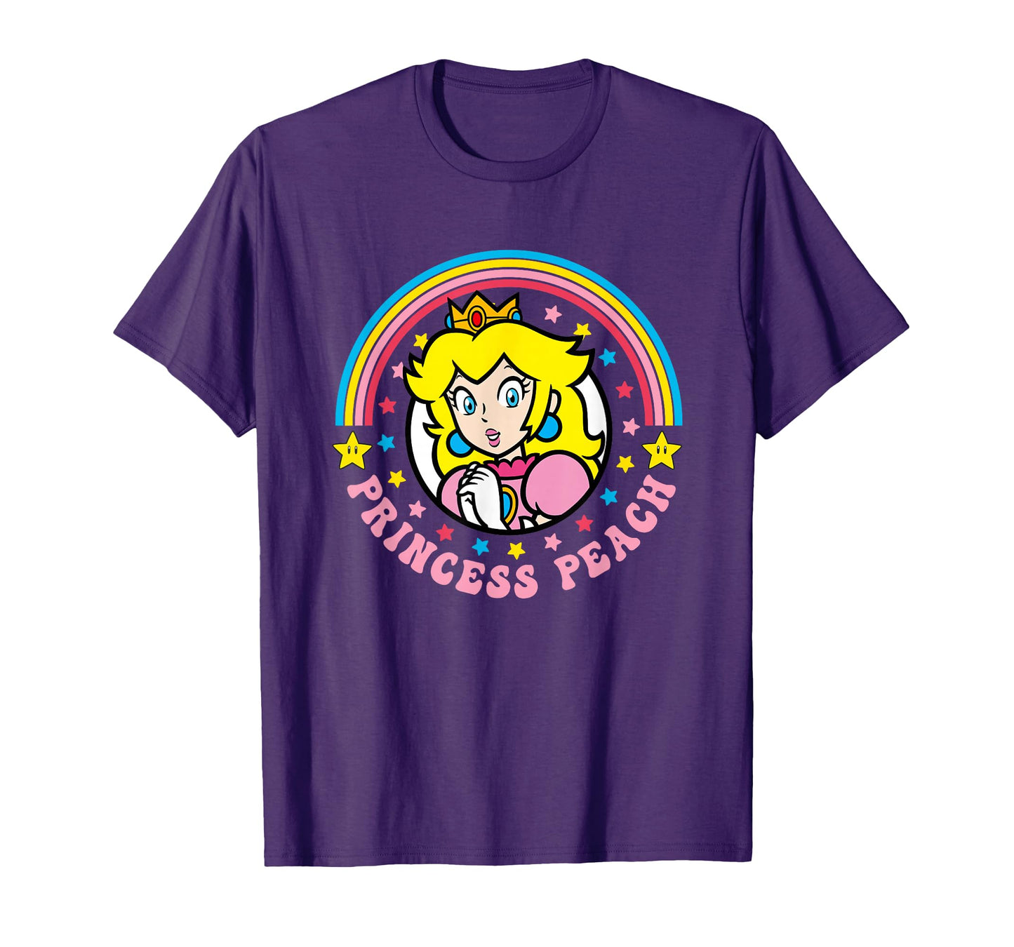 Super Mario Bros Rainbow Princess Peach Power Up T-Shirt