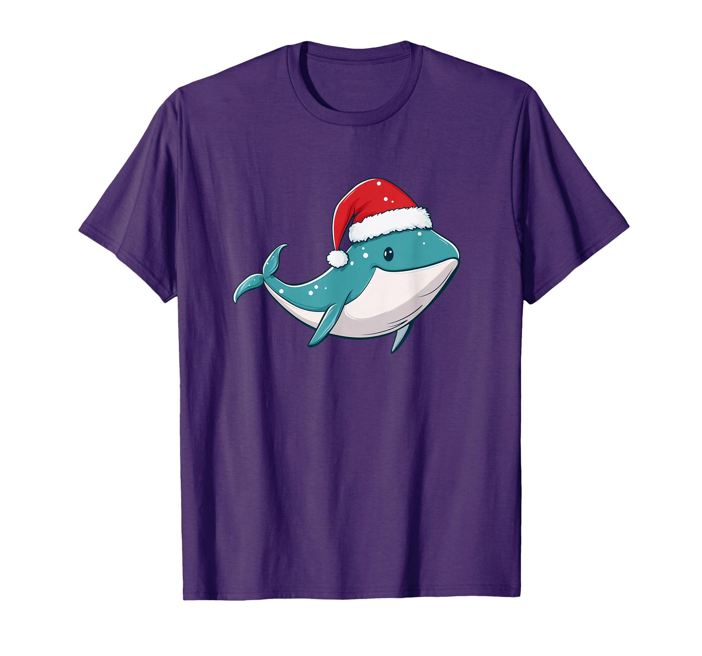 Enjoy The Holiday Season with a Whale and Santa Hat Combo T-Shirt