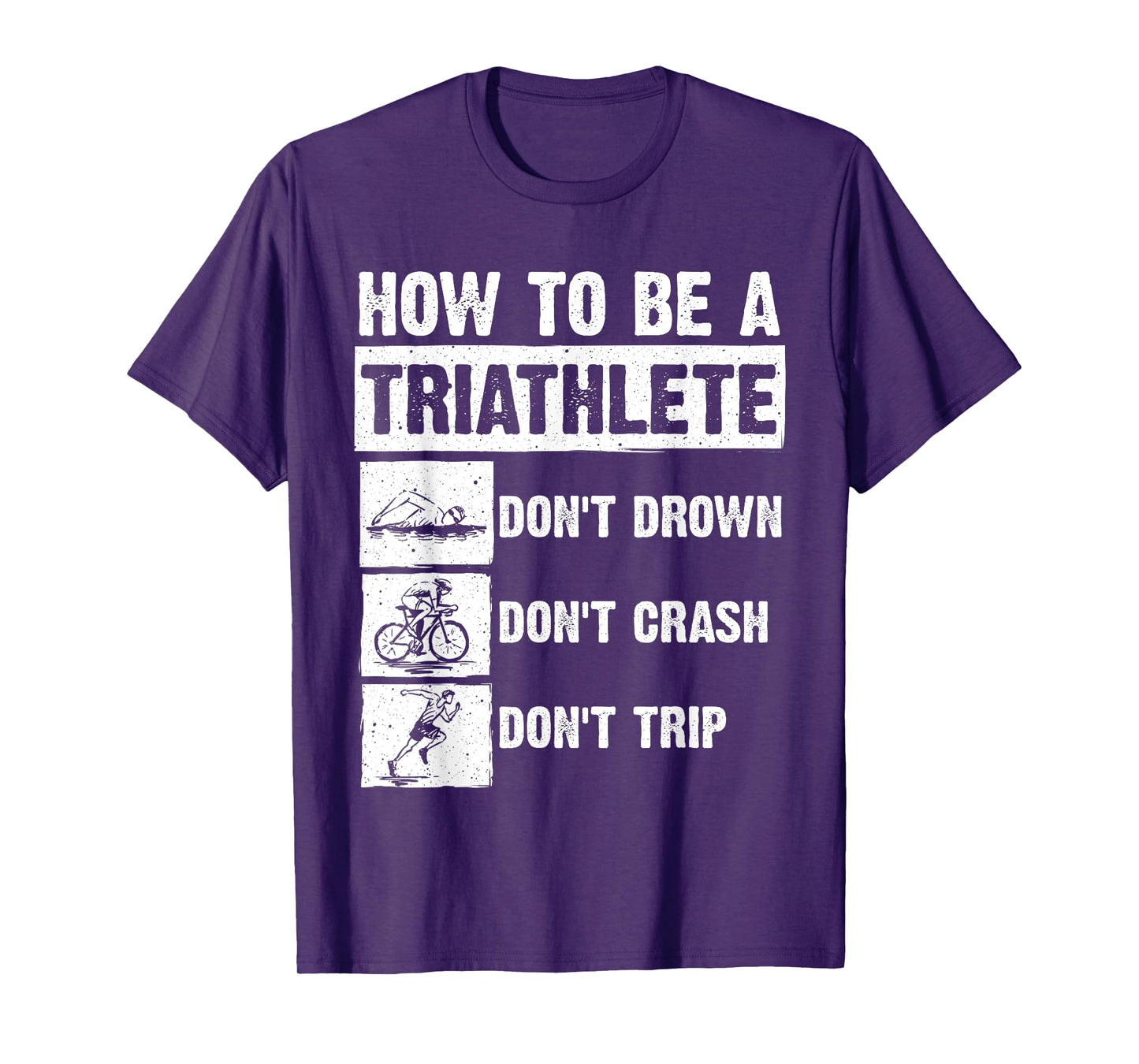 Funny Triathlon Design Men Women Swim Bike Run Triathletes T-Shirt