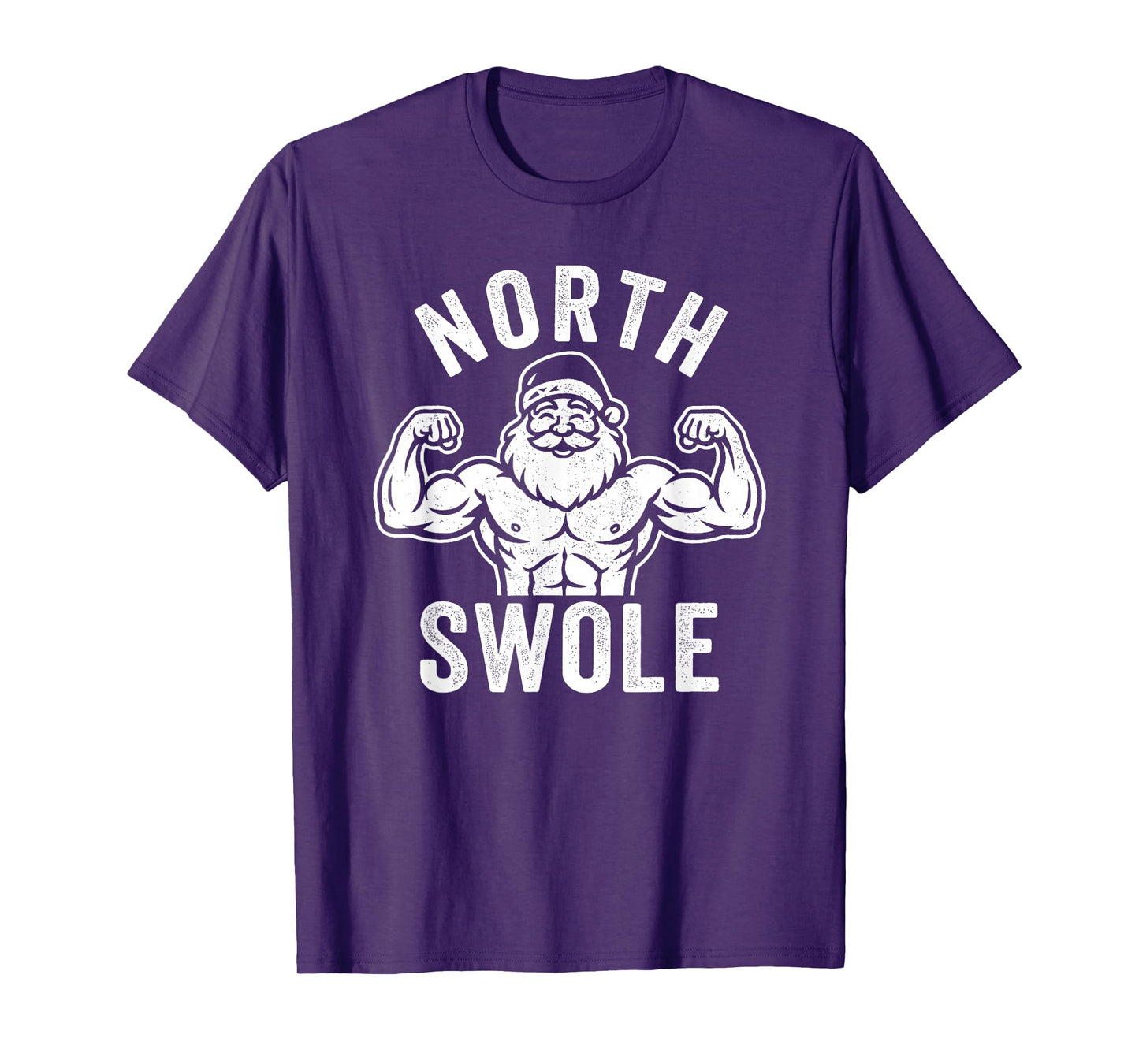North Swole Funny Bodybuilder Santa Christmas Gym T-Shirt