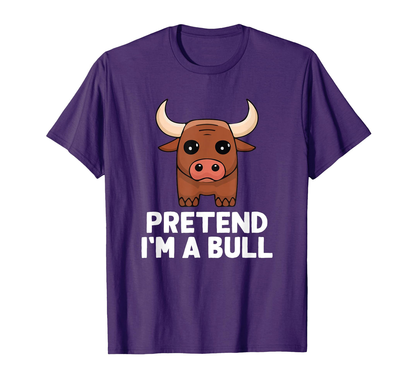 Easy Pretend I'm A Bull Costume Halloween Funny T-Shirt