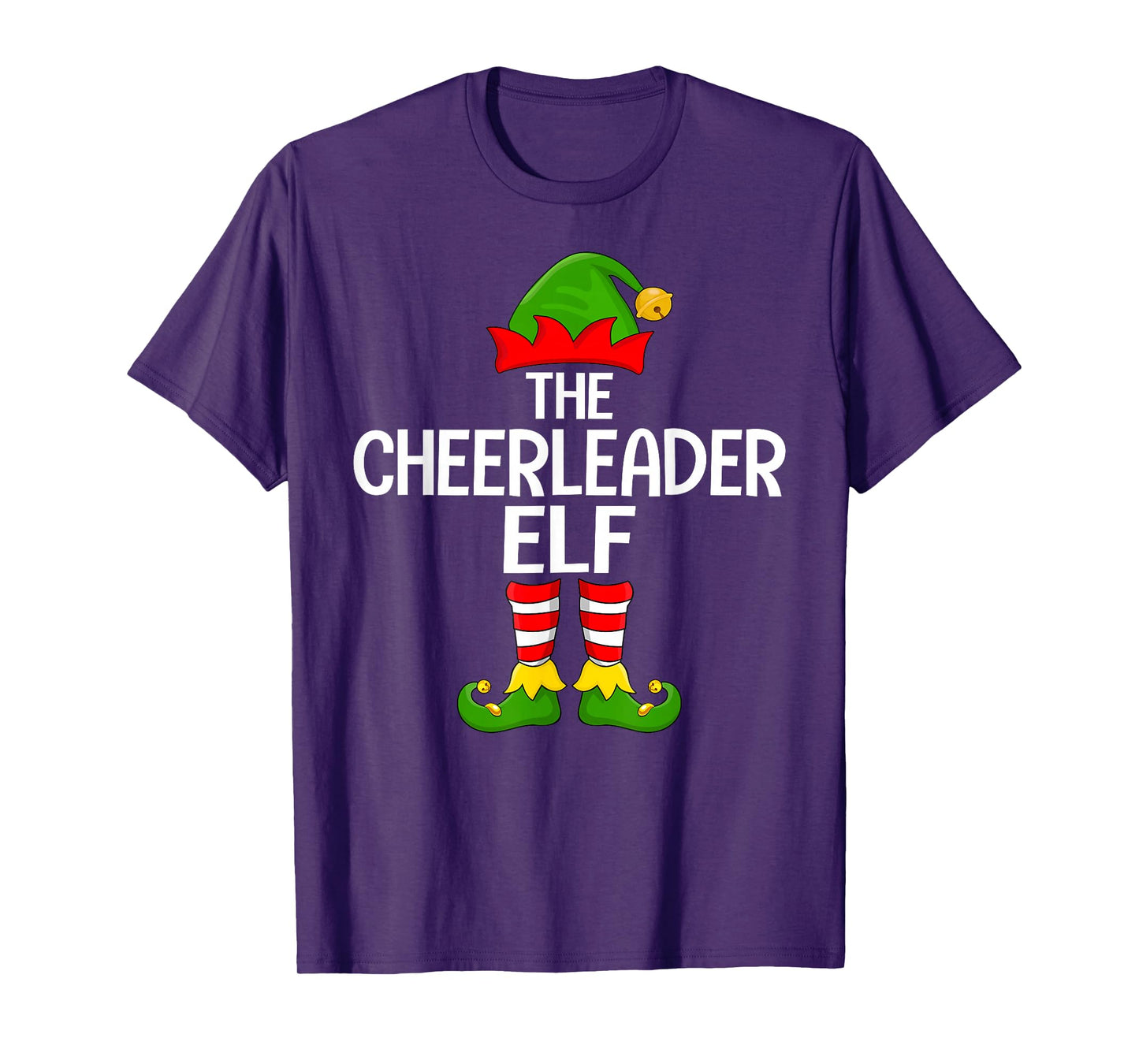 Cheerleader Elf Matching Family Elf Squad Christmas Women T-Shirt