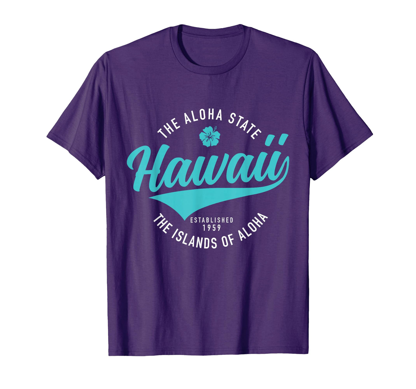 Hawaii The Aloha State Hawaiian Islands Souvenir Vintage T-Shirt