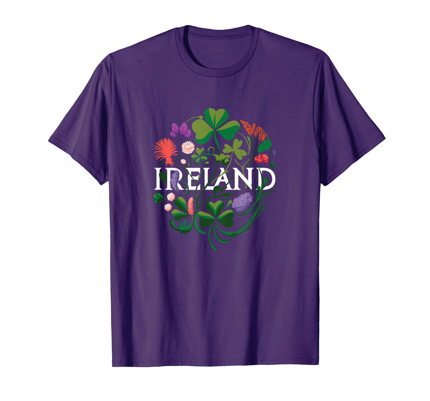 Flowers of Ireland - Vintage Style Minimalist Boho T-Shirt