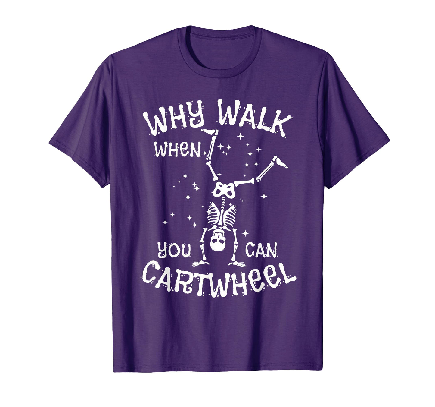 Cartwheel Gymnast Skeleton Funny Halloween Gymnastics Girls T-Shirt