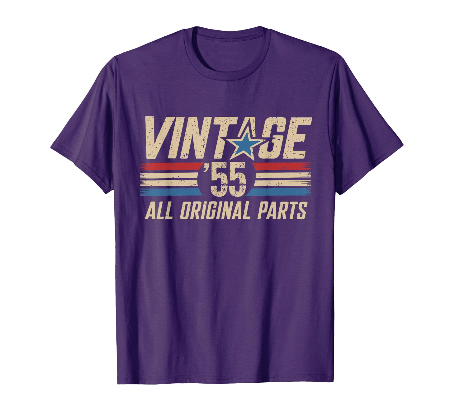 Retro Vintage 1955 All Original Parts 70th Birthday For Men T-Shirt