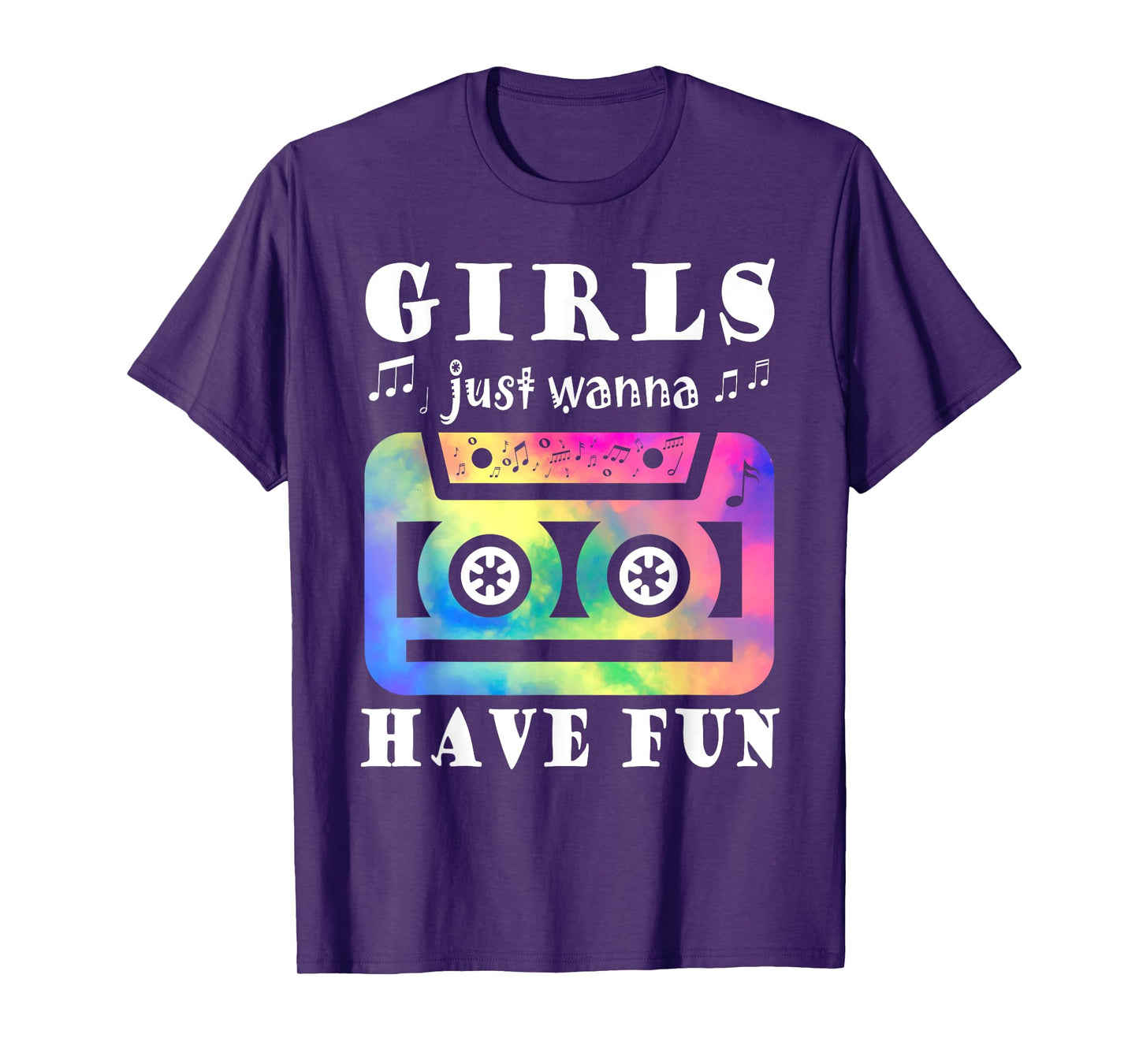 Funny 80s 90s Girls Just Wanna Have Fun Cassette Vintage T-Shirt