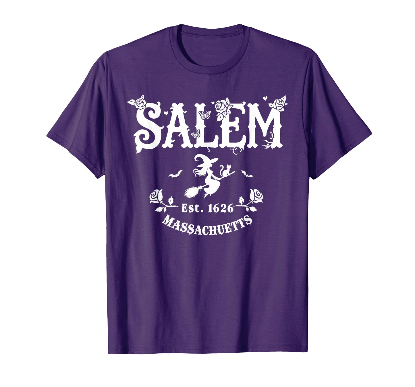 Retro Salem Massachusetts MA Vintage Halloween Witch Costume T-Shirt