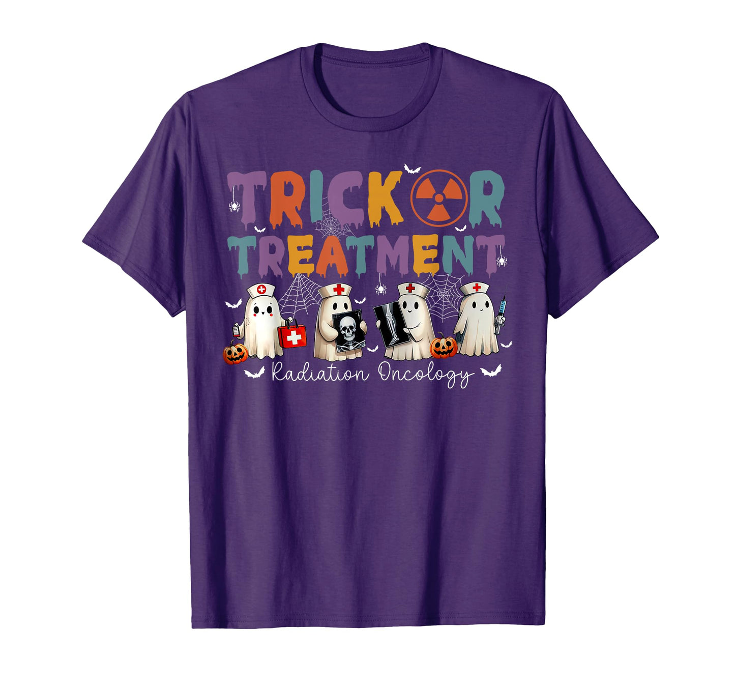 Trick Or Treatment Radiation Oncology Halloween Rad Therapy T-Shirt