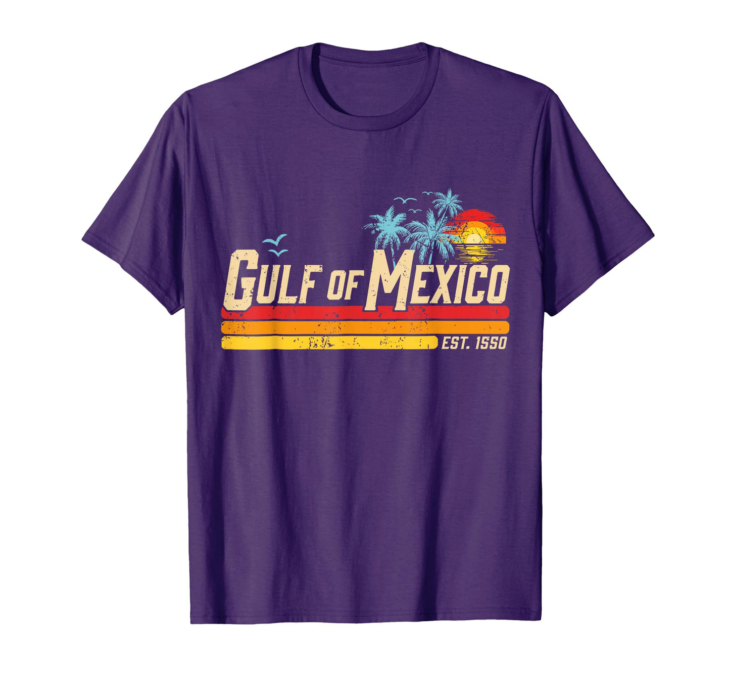 Gulf of Mexico Forever Est 1550 Retro Vintage Beach Mens T-Shirt