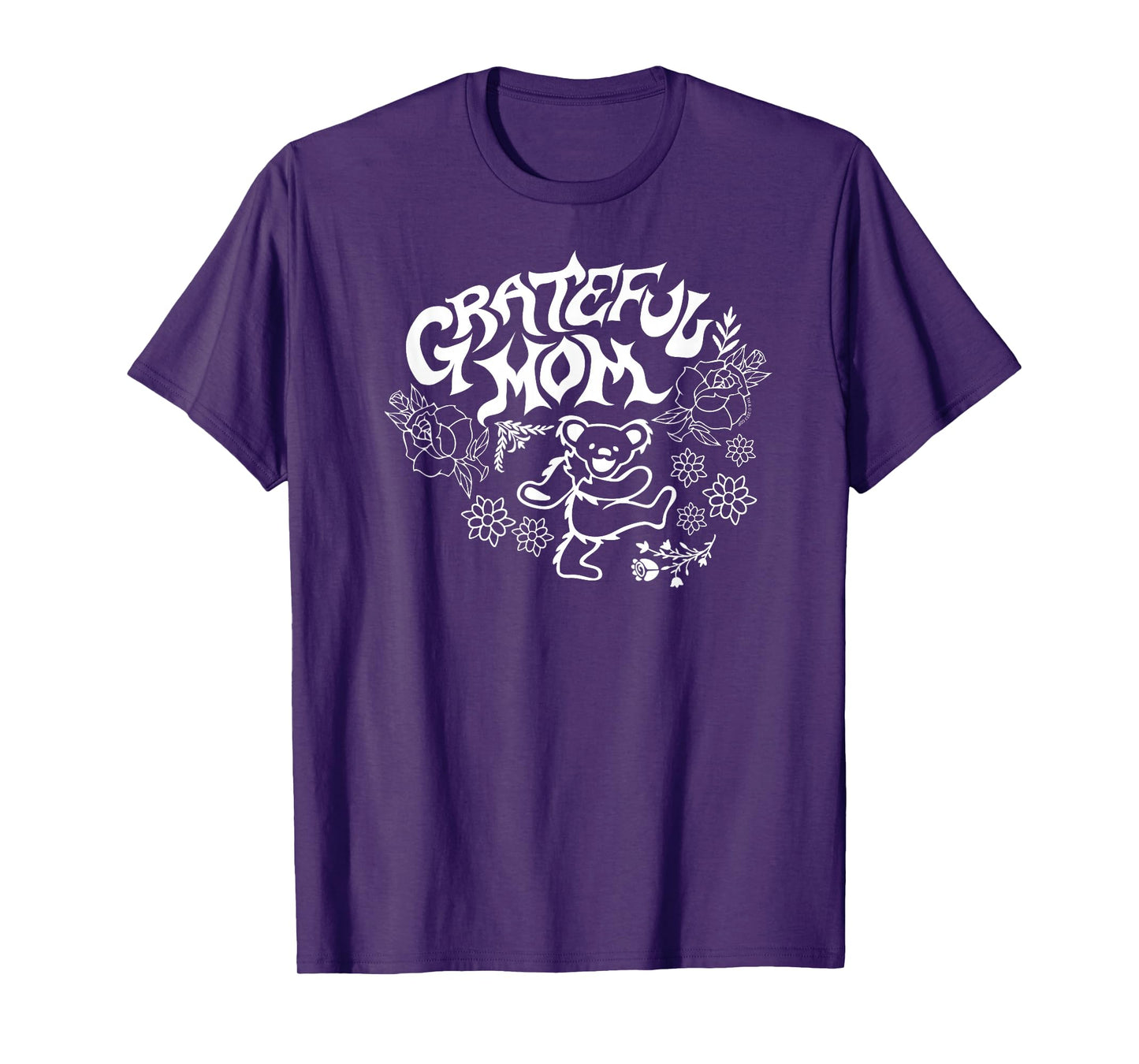 Grateful Dead Grateful Mom Dancing Bear and Flowers Band T-Shirt