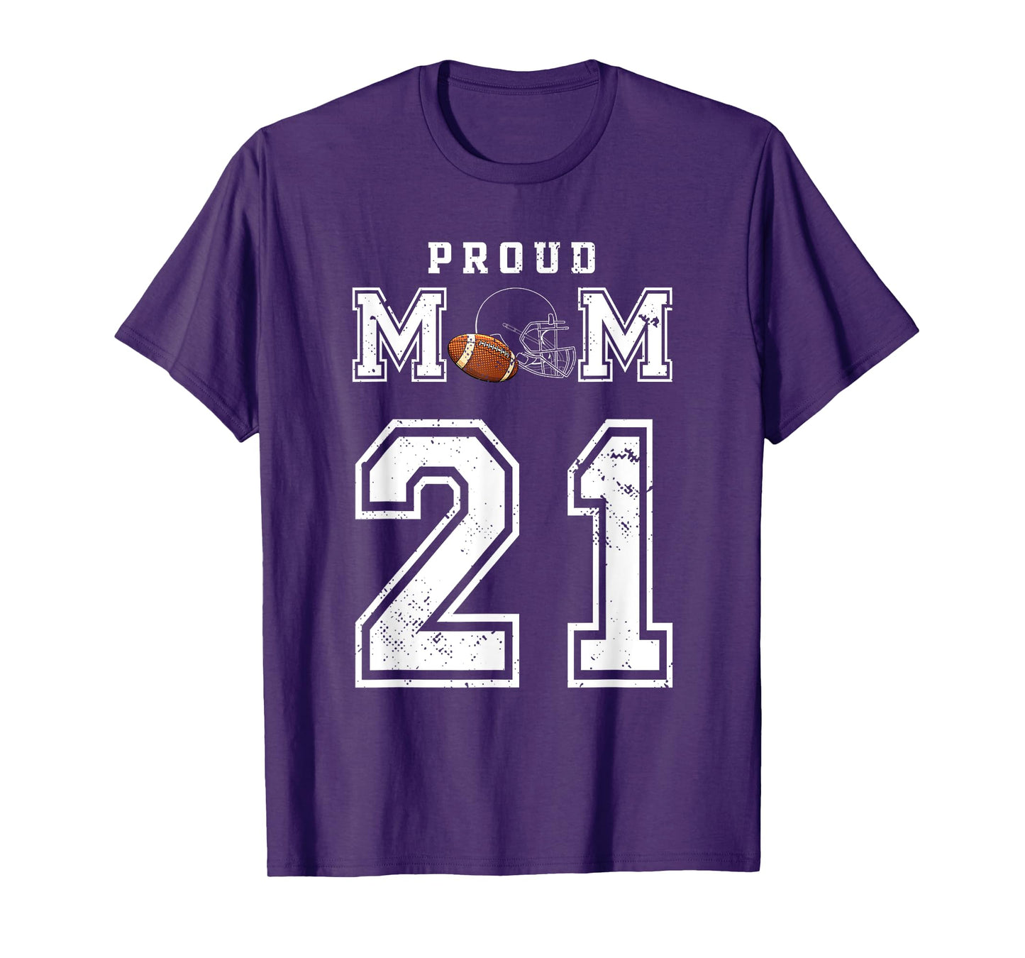 Custom Proud Football Mom Number 21 Personalized For Women T-Shirt