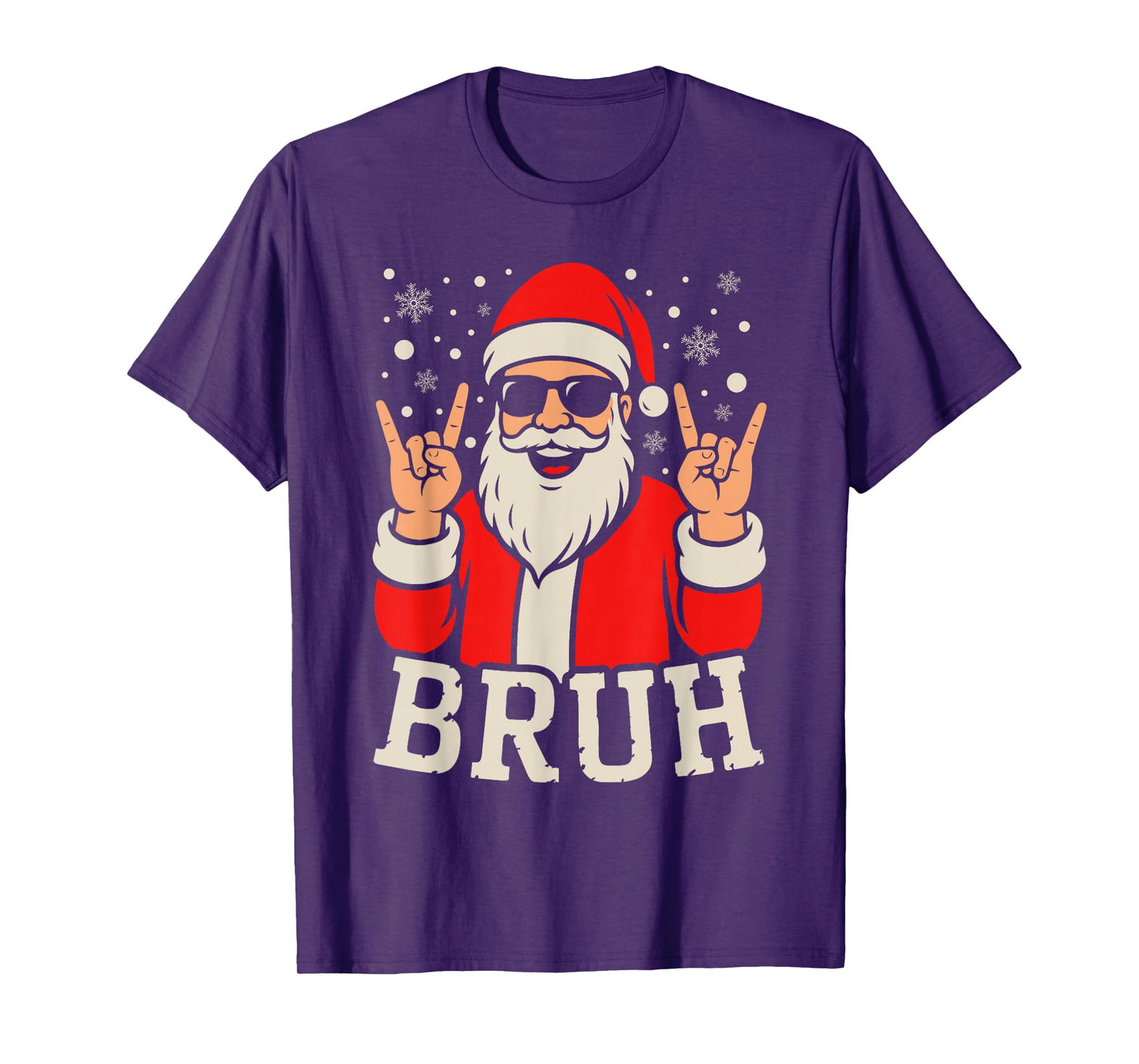 Christmas Bruh Meme Funny Santa Claus Teen Boys Kids T-Shirt