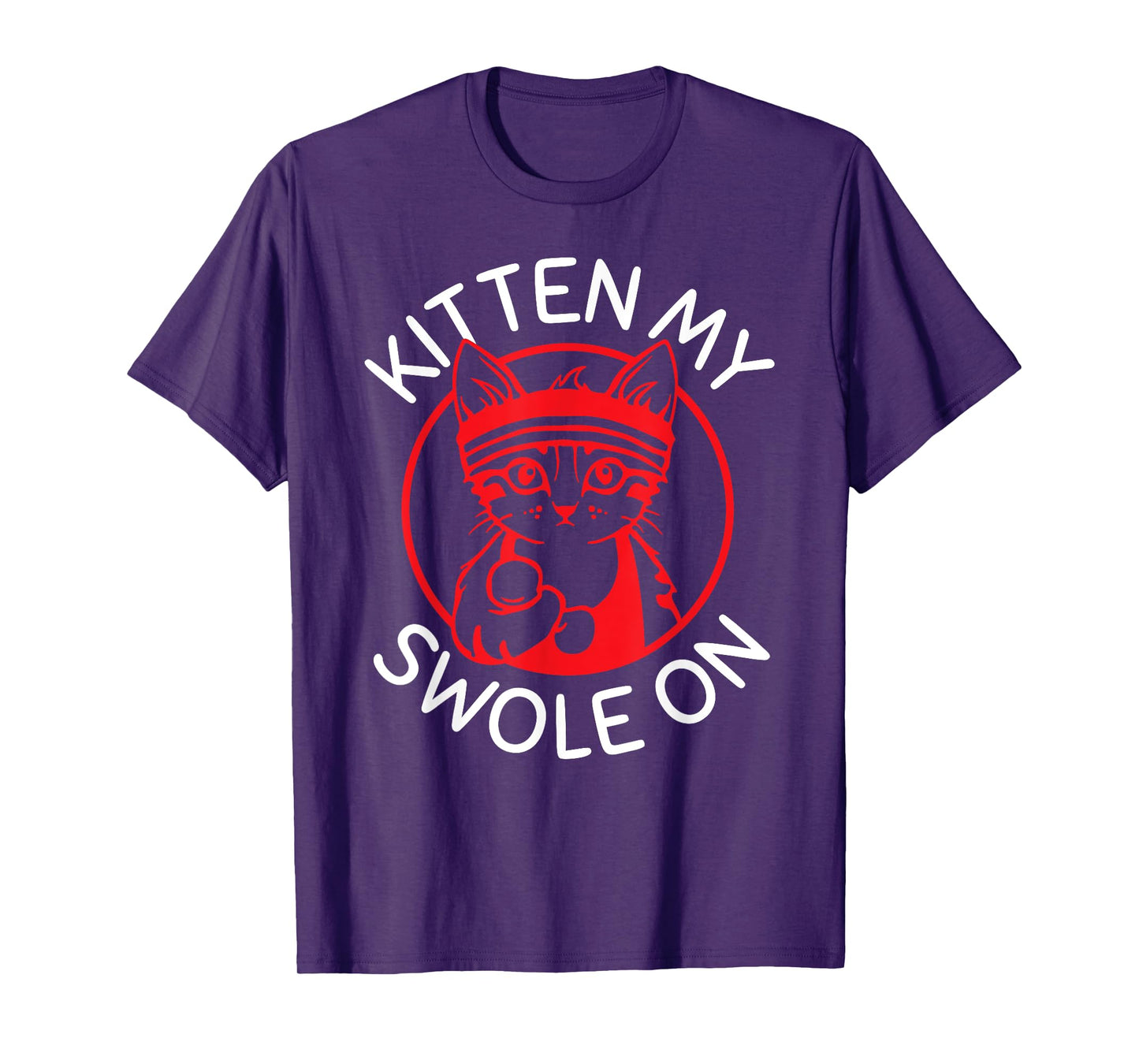 Funny Kitten Cat Perfect Lifting Weights Gym Fitness T-Shirt