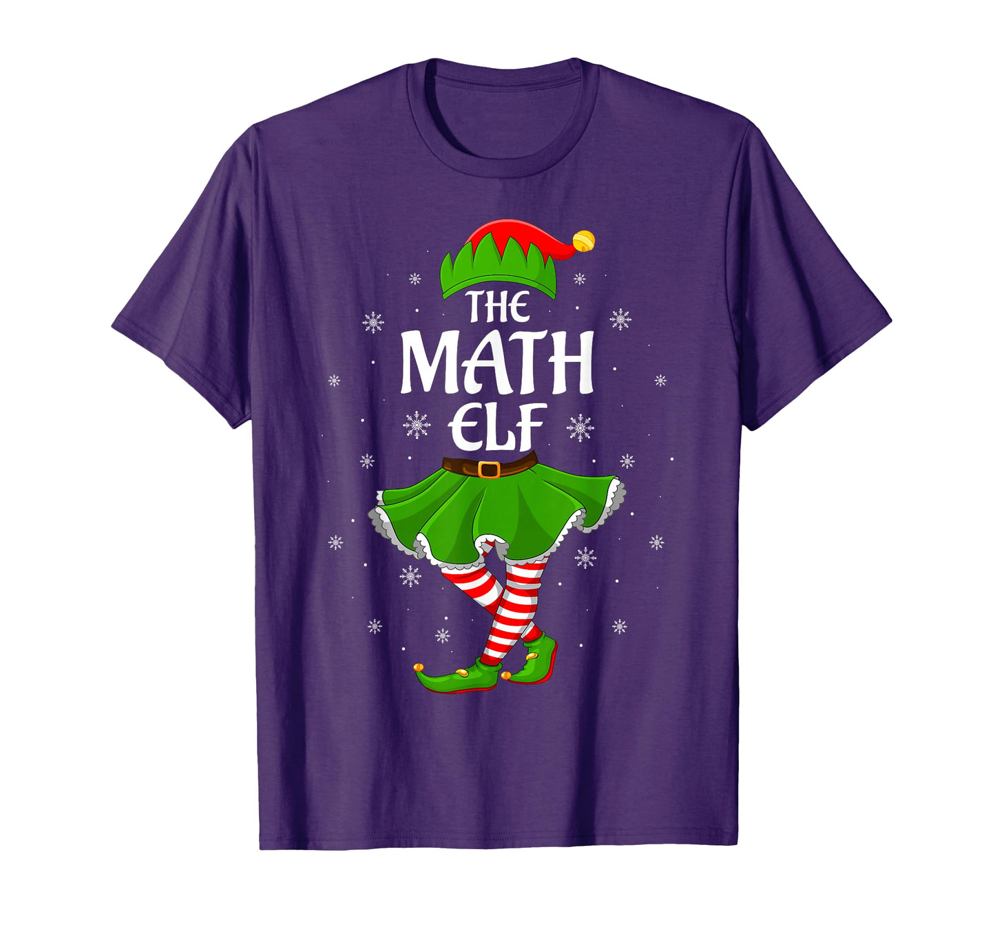 Math Elf Christmas Family Girls Women Elf Squad Xmas T-Shirt