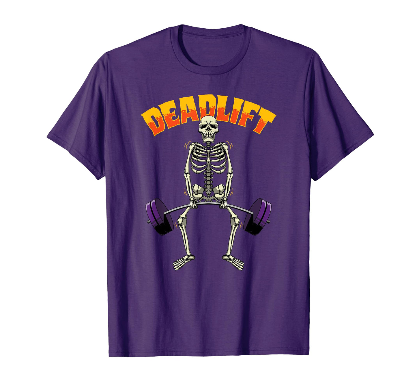 Deadlift Halloween Skeleton Weight Lifting Workout Gym Funny T-Shirt