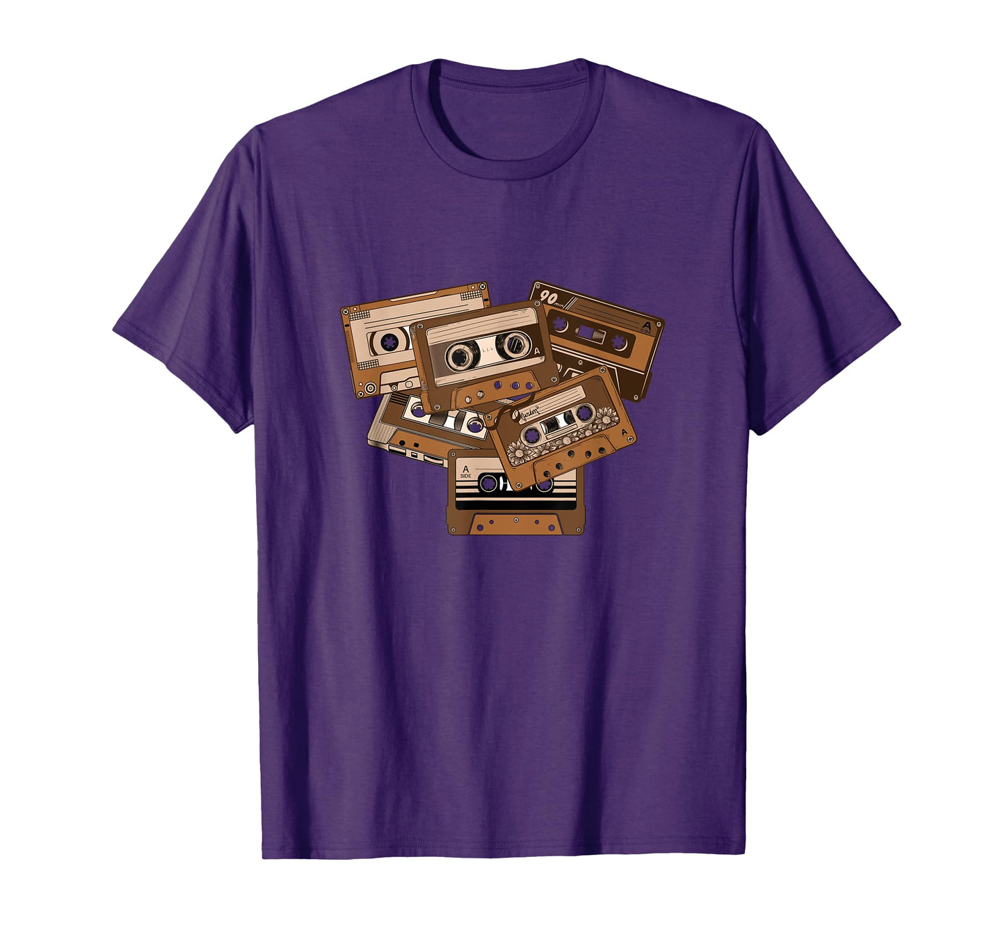 Brown Tape Cassettes Classic Old School Brown Color Graphic T-Shirt