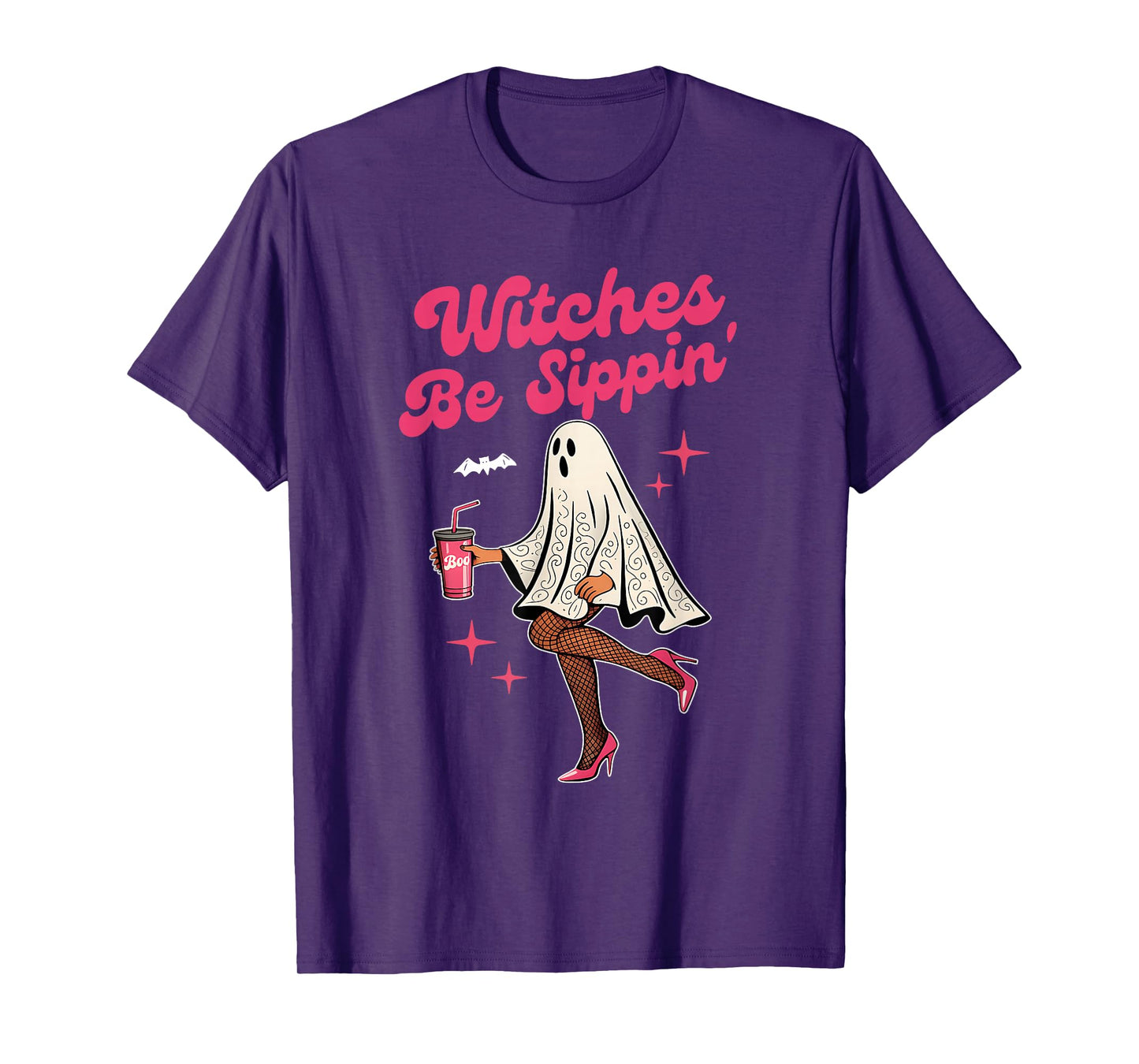 Witches Be Sippin' Funny Ghost Halloween Design T-Shirt