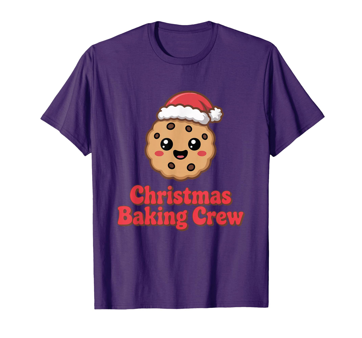 Christmas Baking Crew Cute Cookie Santa Hat T-Shirt