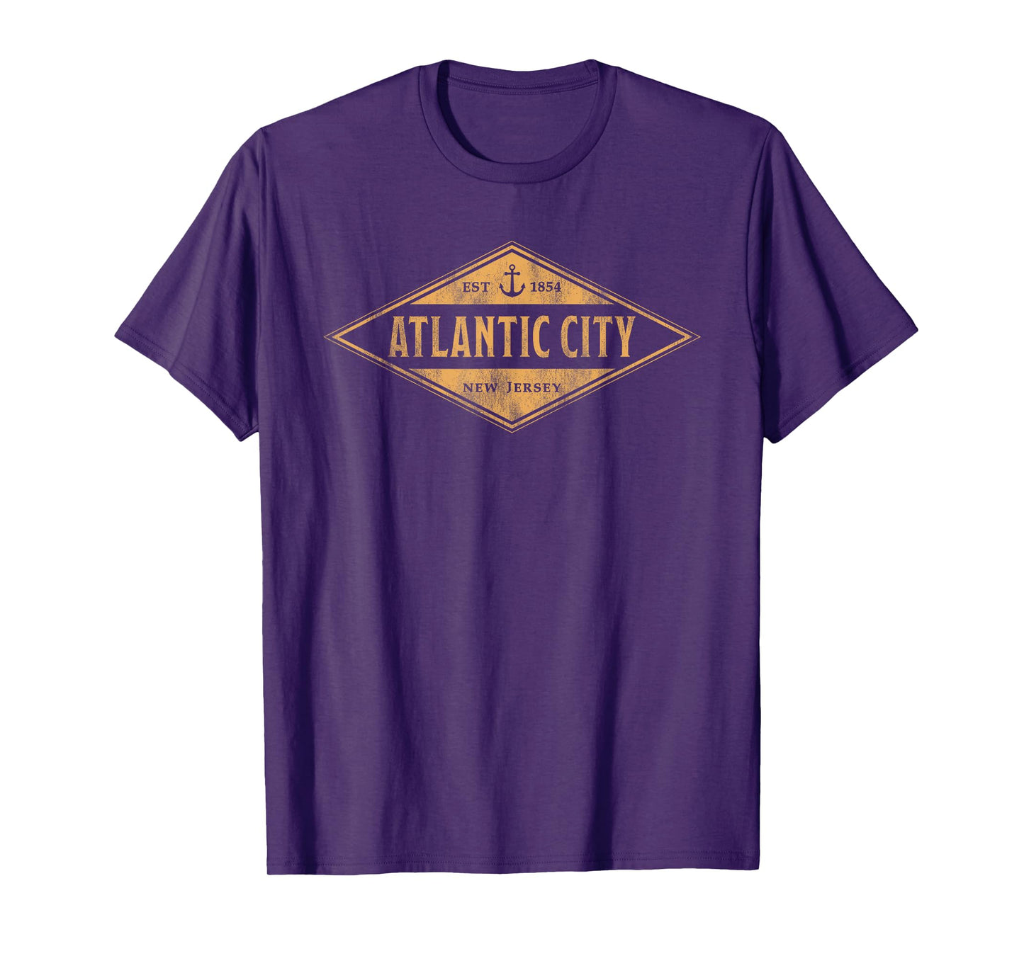 Atlantic City New Jersey Souvenir Vacation Vintage Badge T-Shirt