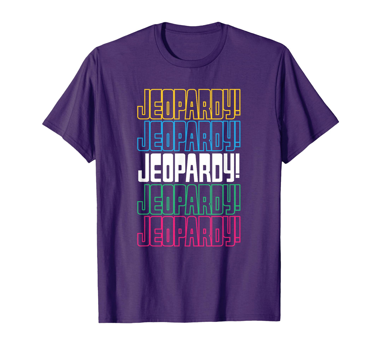 Jeopardy! Repeat Logo T-Shirt - Unisex-Adults, Black, Small, Short Sleeve, Themed Novelty