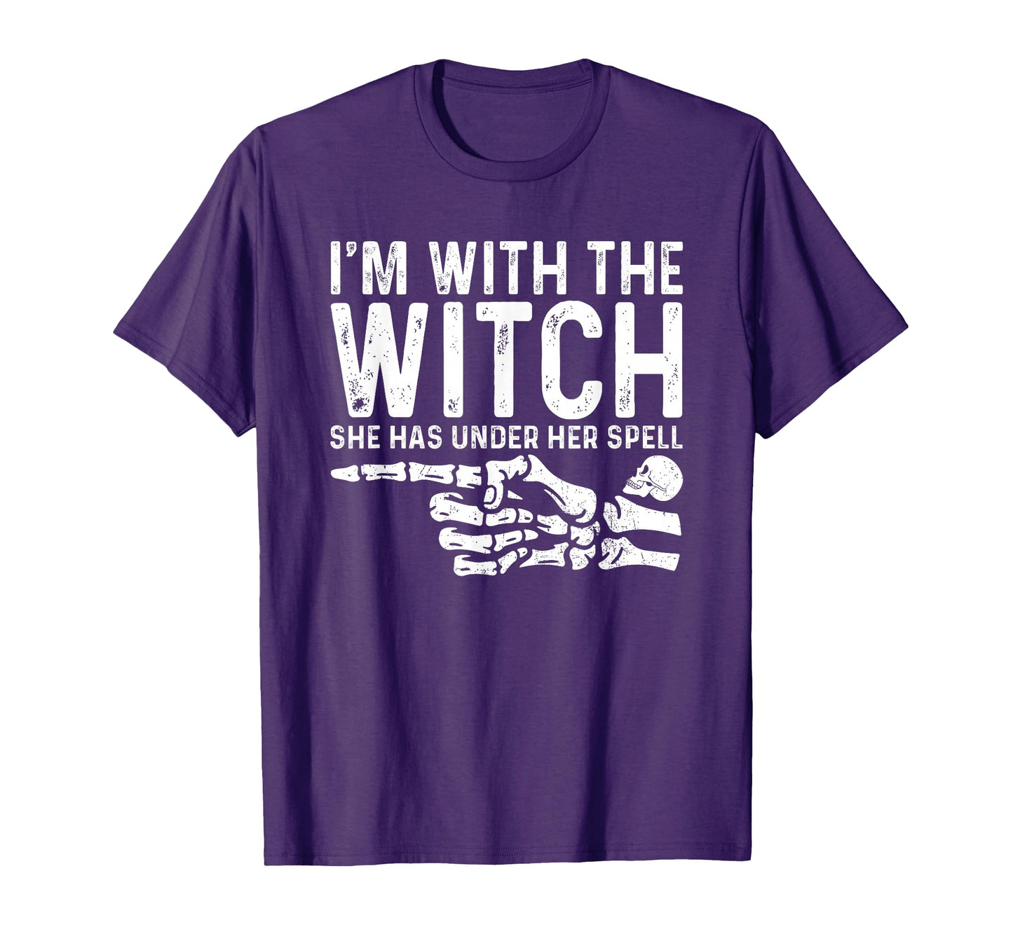 I'm with The Witch Funny Halloween Couple Costume Party T-Shirt