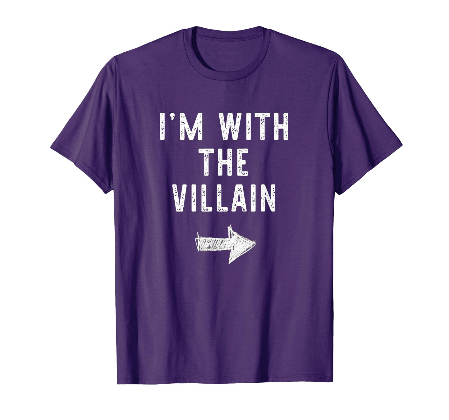 I’m With The Villain Funny Halloween Couple Costume T-Shirt