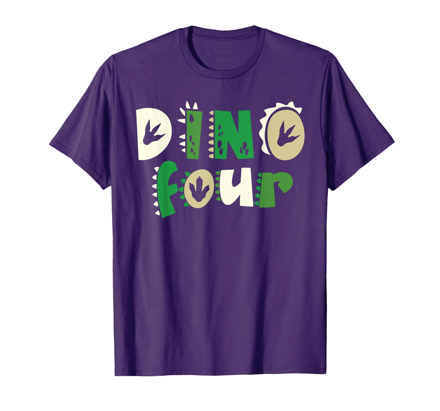Dino Four Birthday Dinosaur 4th Birthday Matching Family T-Shirt