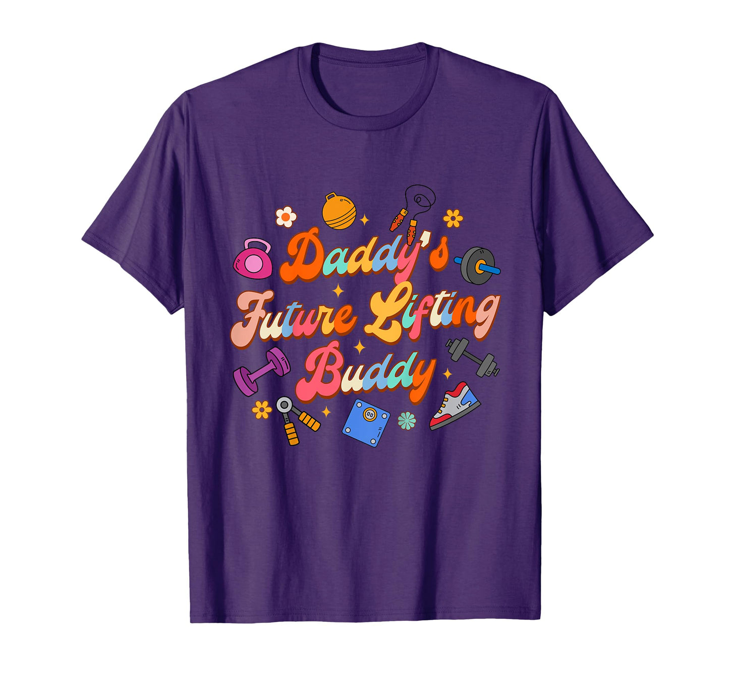 Kids Fitness Gym Weightlifting Dad Daddy's Future Lifting Buddy T-Shirt