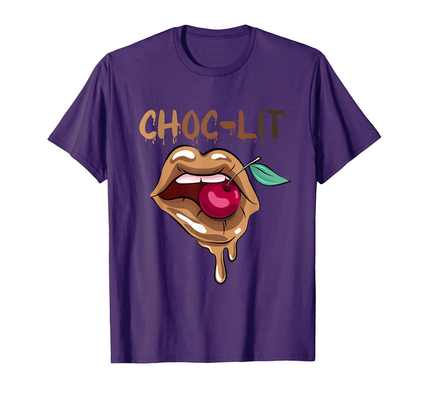 Cool Melanin Girl Lips Cherry Black Girls Magic Style T-Shirt