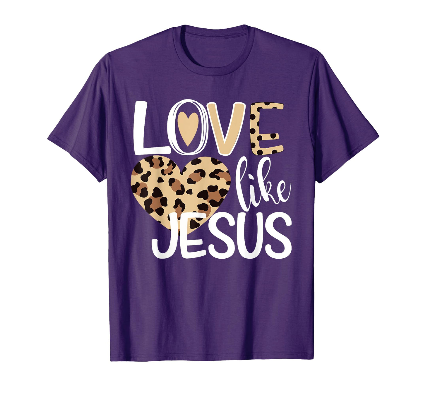 Love Like Jesus Leopard Print T-Shirt
