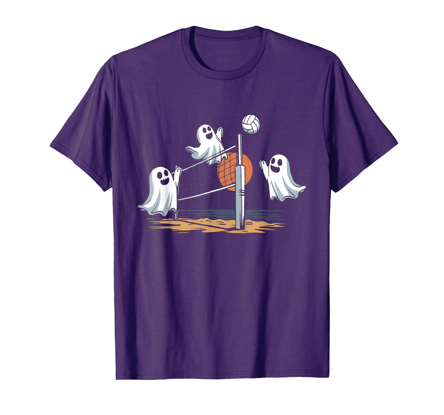 Funny Volleyball Halloween Ghost-Volleyball Sports Lovers T-Shirt