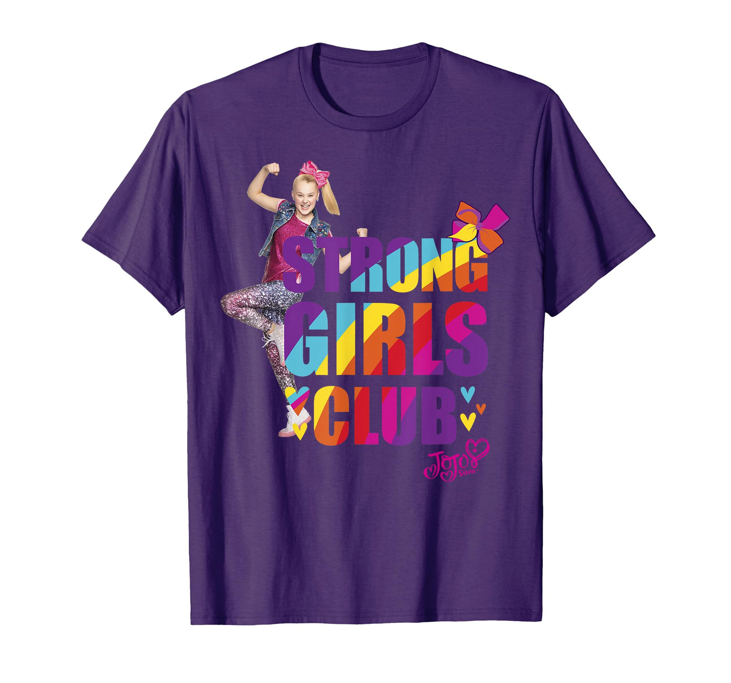 JoJo Siwa Strong Girls Club Rainbow Flex Graphic T-Shirt T-Shirt