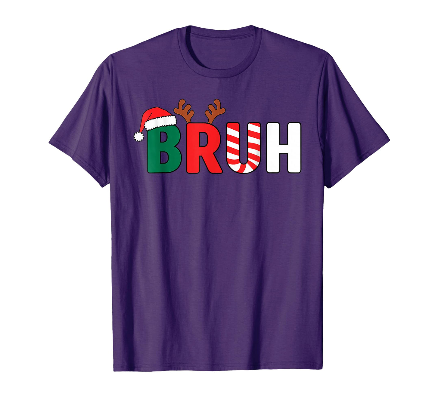 Bruh Christmas Kids Xmas Teens Boys Funny Christmas T-Shirt
