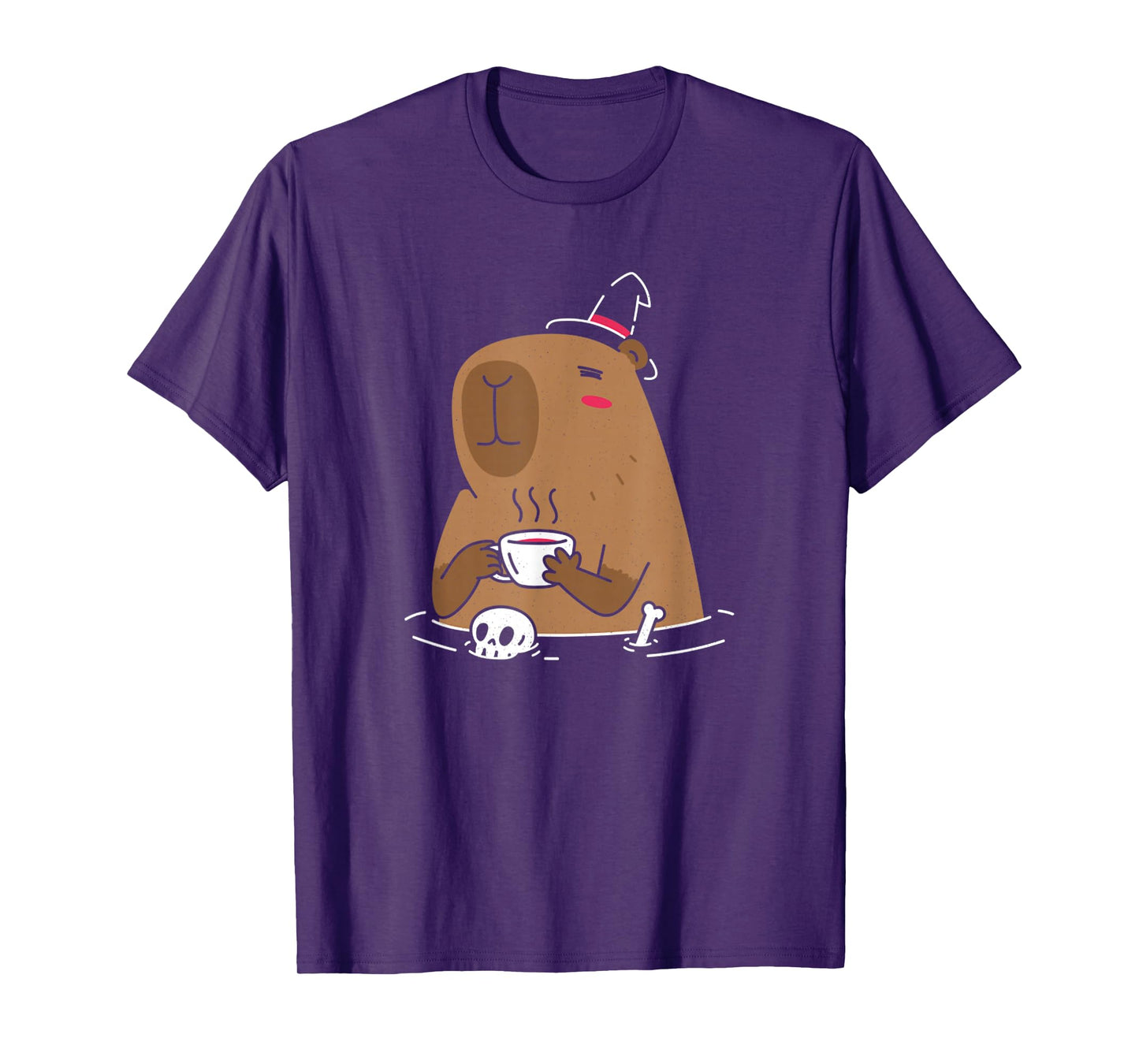 Witch Capybara Funny Halloween Holiday T-Shirt