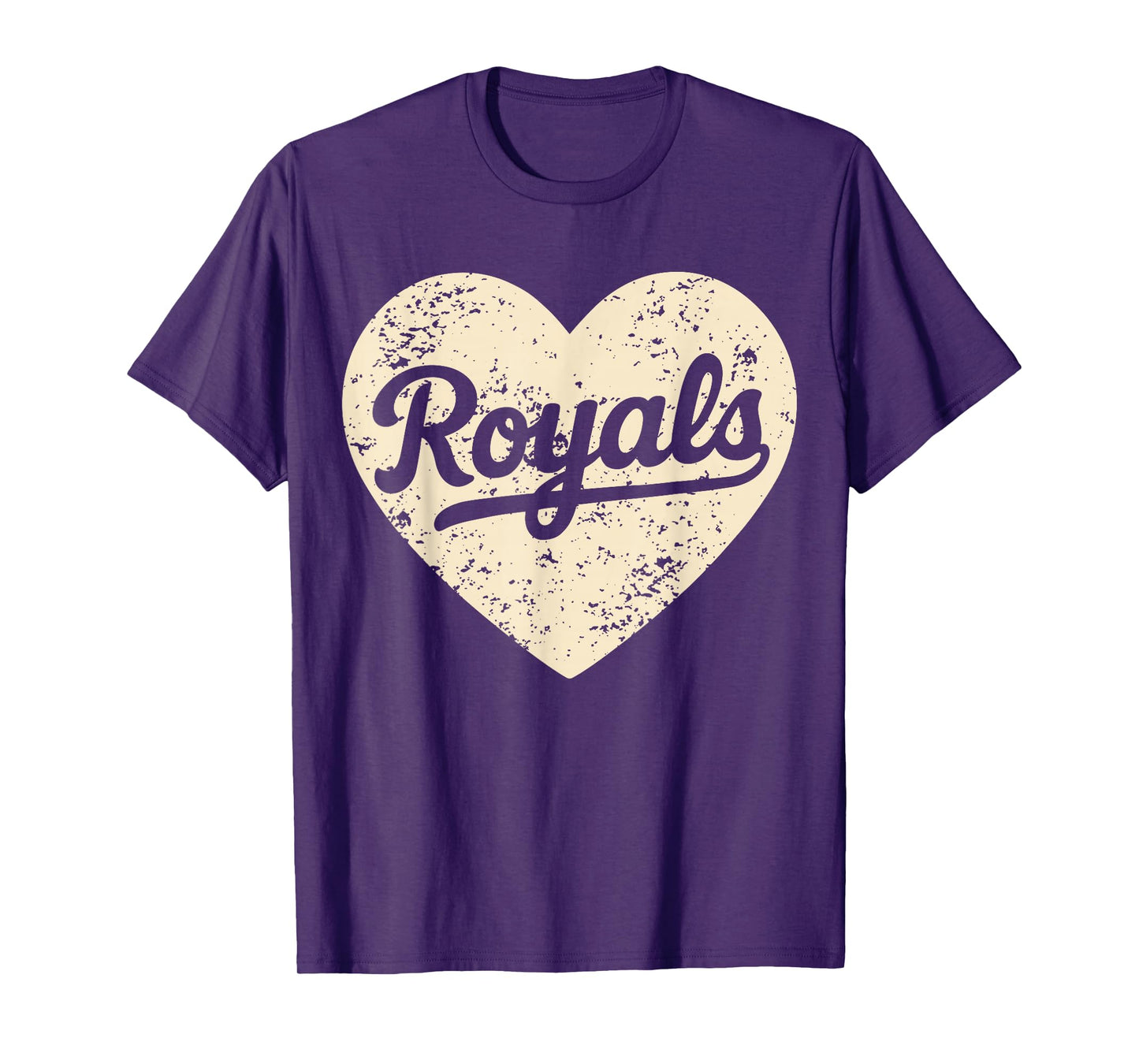 Retro Royals Heart Distressed Style Gift For Men Women T-Shirt