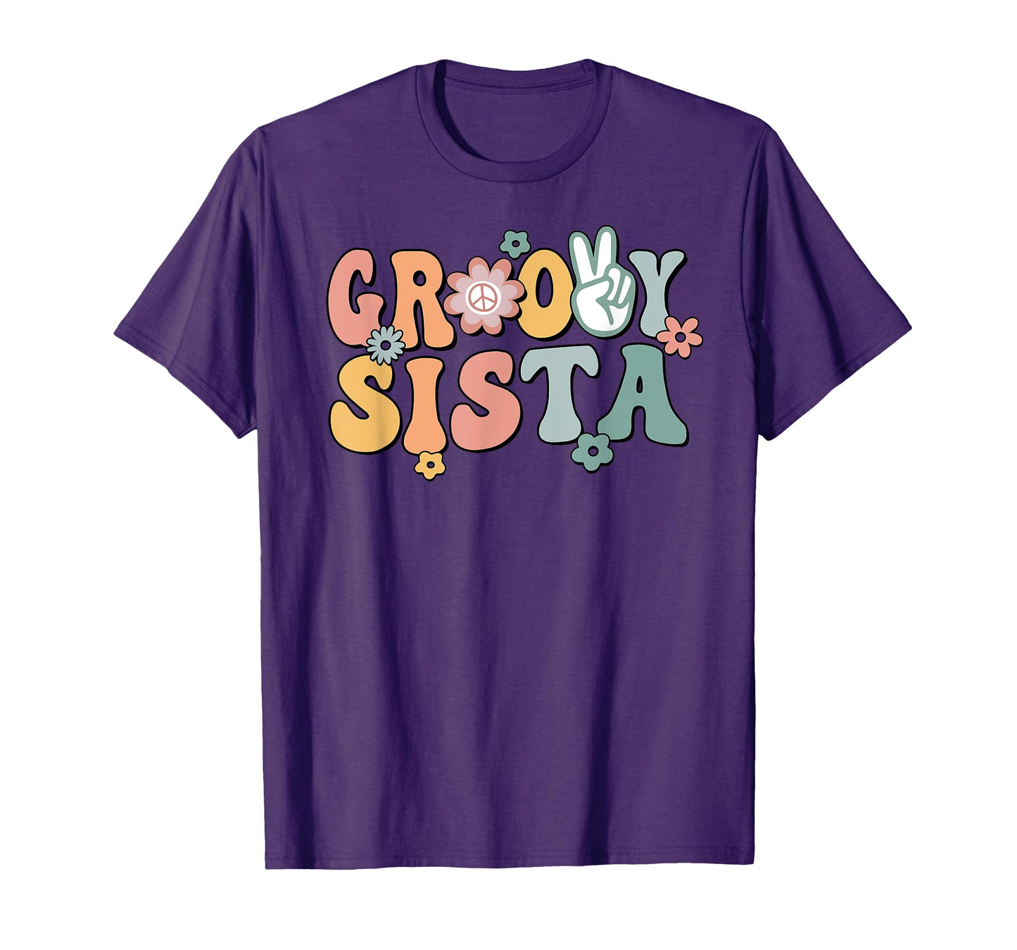 Groovy Sista Retro Sister Matching Family 1st Birthday Party T-Shirt