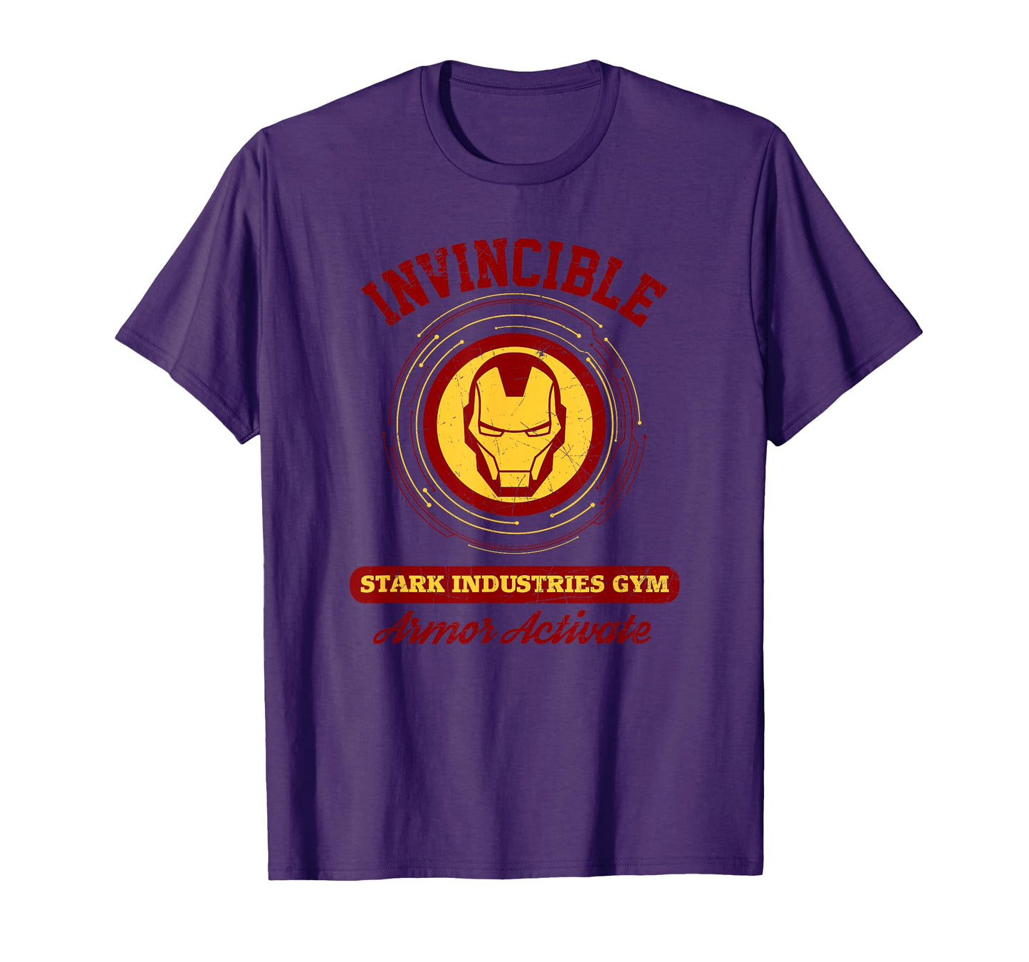 Marvel Iron Man Invincible Stark Industries Gym T-Shirt