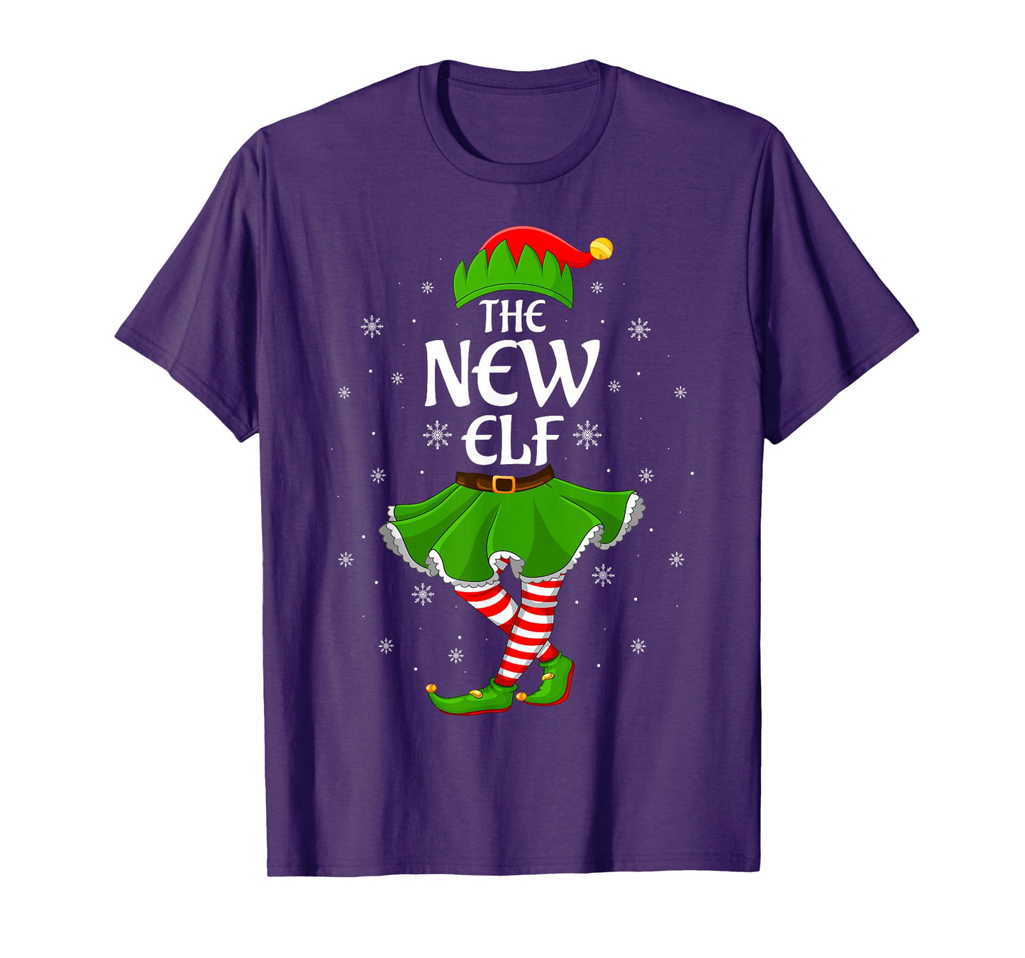 New Elf Christmas Family Girls Kids Women Elf Squad Xmas T-Shirt