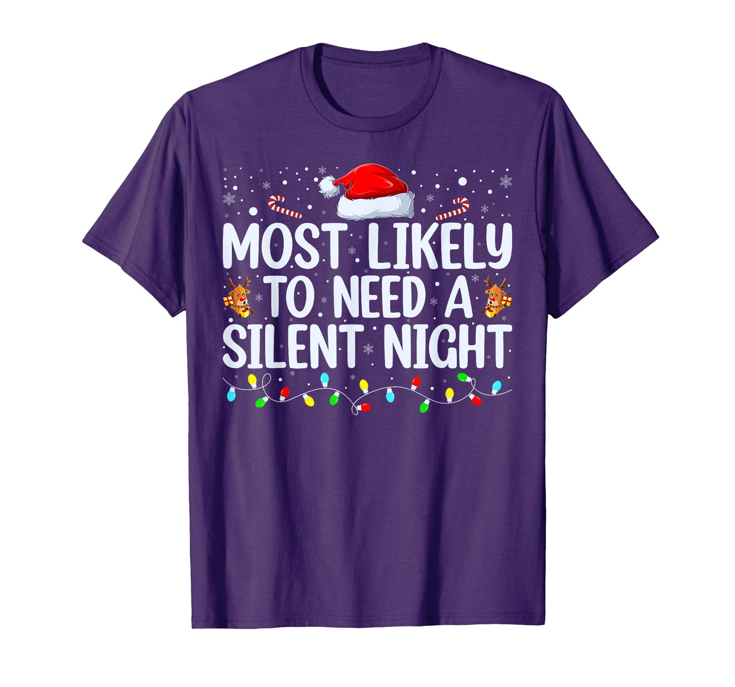 Most Likely to need a silent night Family Christmas Pajamas T-Shirt