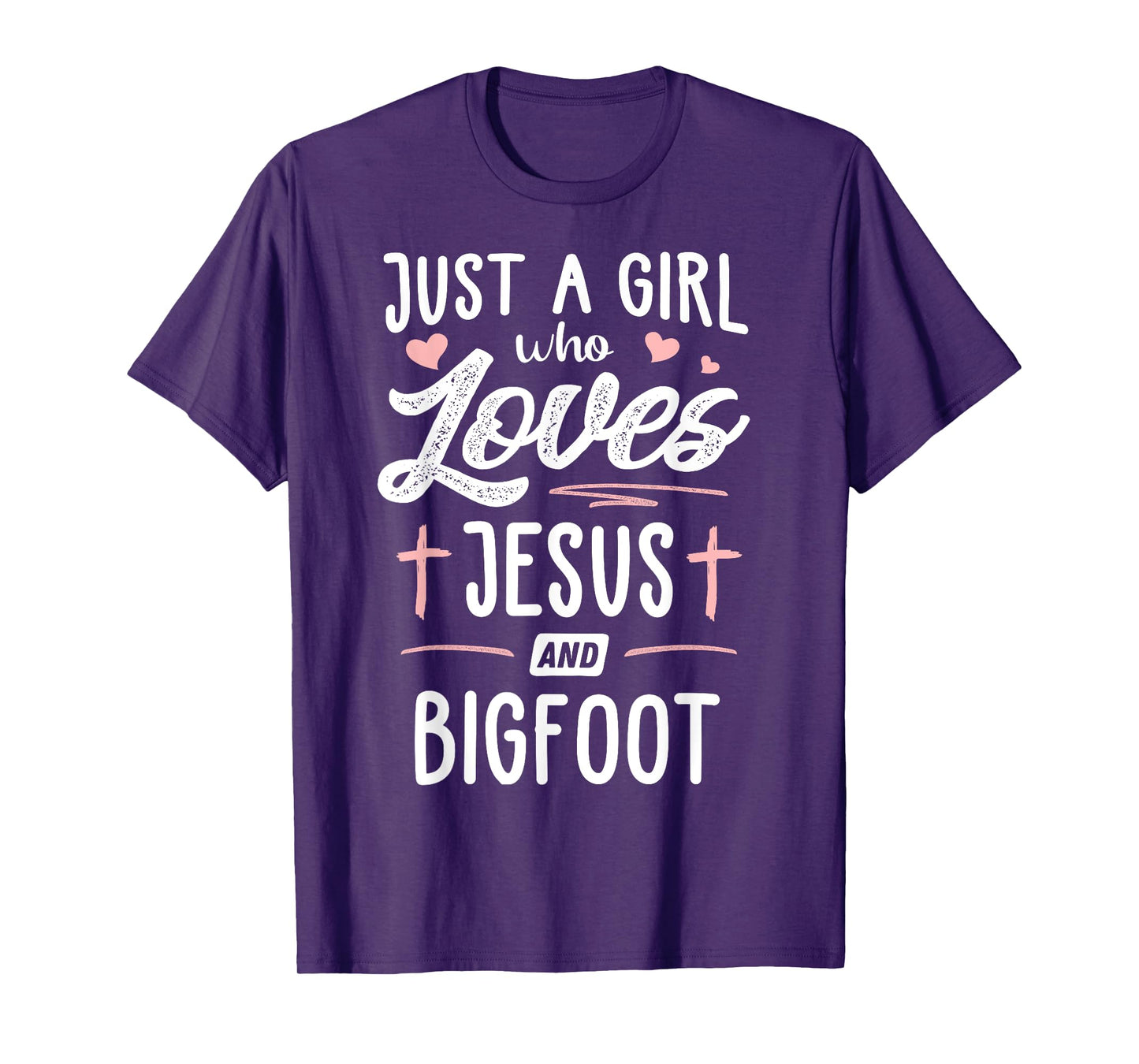 Just A Girl Who Loves Jesus And Bigfoot Gift Women T-Shirt