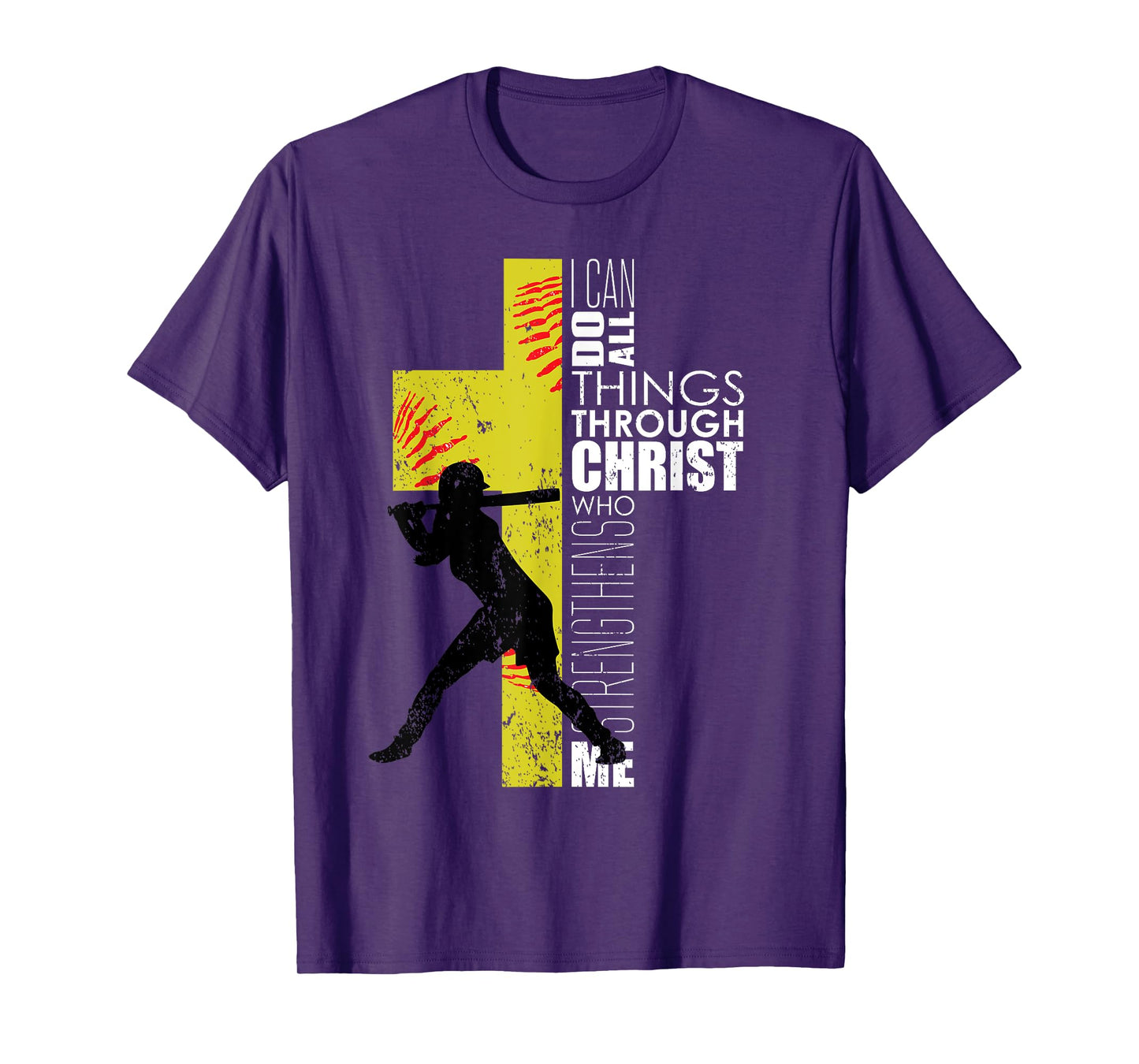 Softball Gifts Players Teen Girls Women Christian Religious T-Shirt