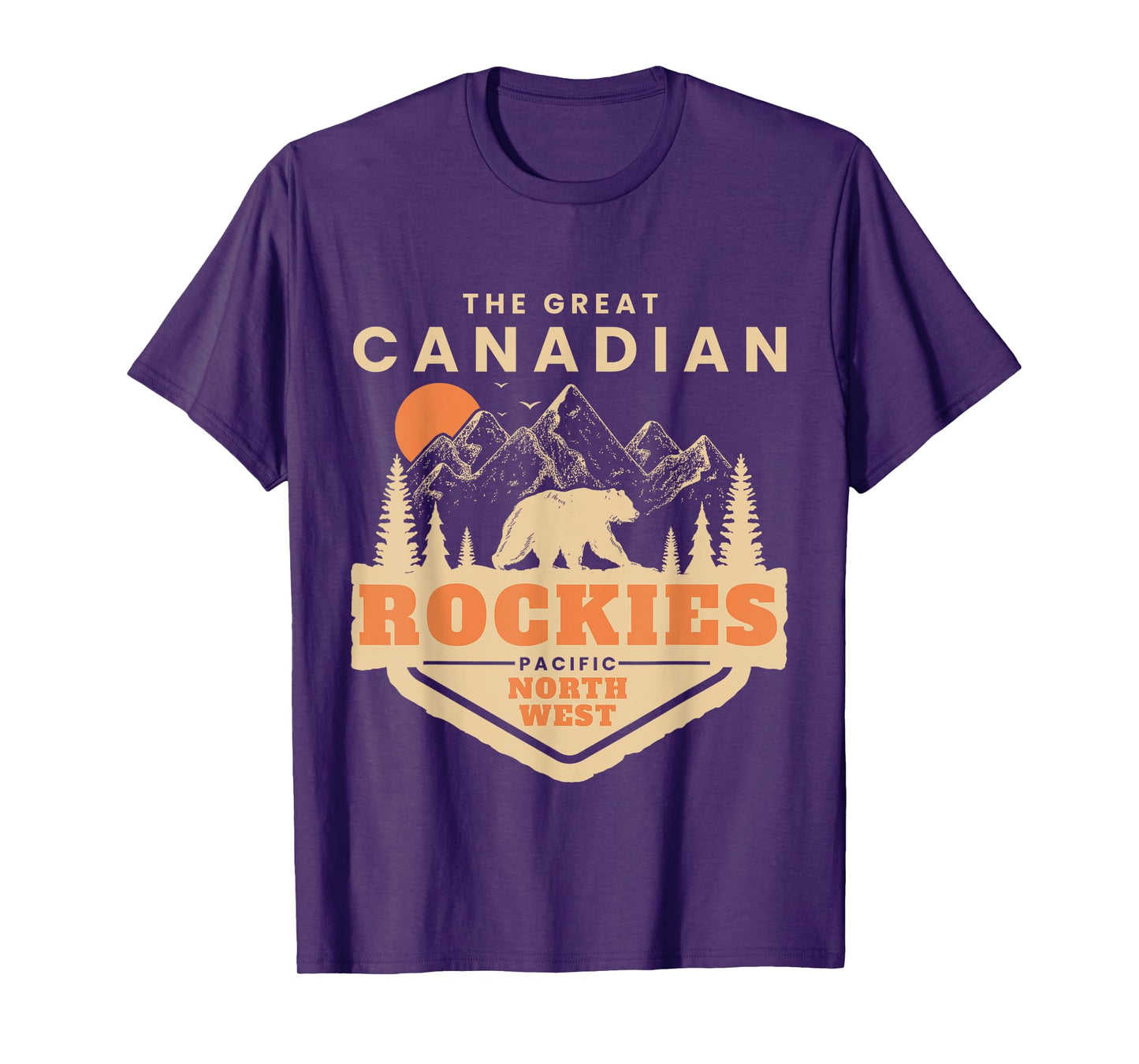 The Canadian Rockies Mountain Canadian National Park Vintage T-Shirt