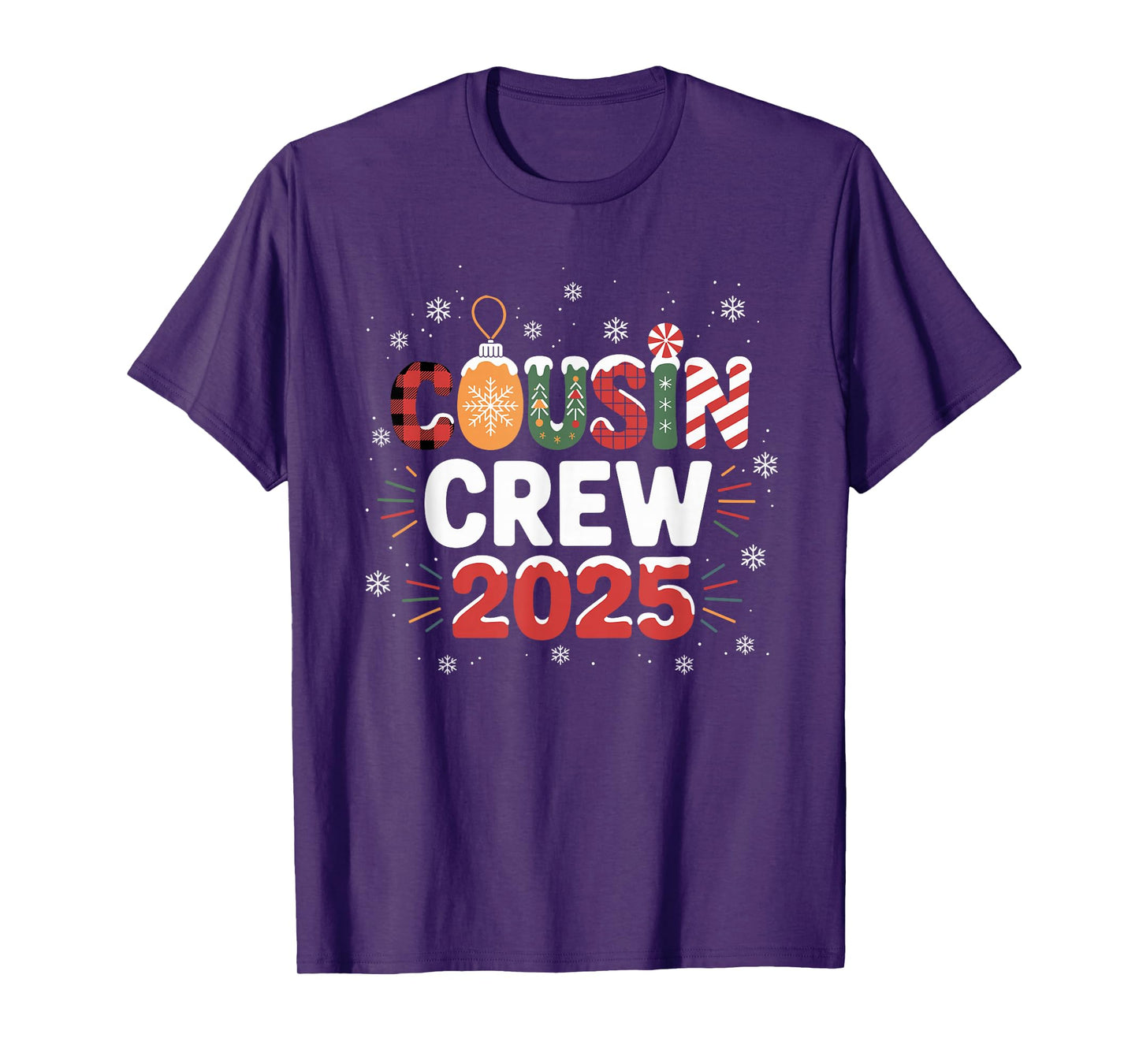 Cousin Crew Christmas 2025 Family Matching Xmas T-Shirt