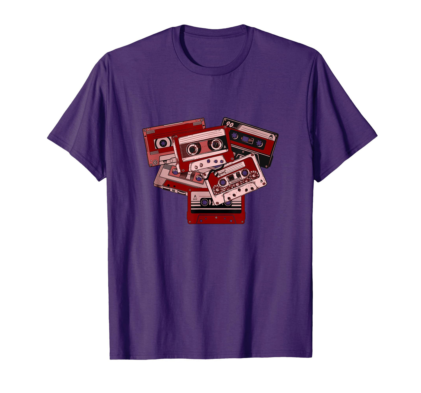 Maroon Red Burgundy Tape Cassettes Classic Old School Maroon T-Shirt