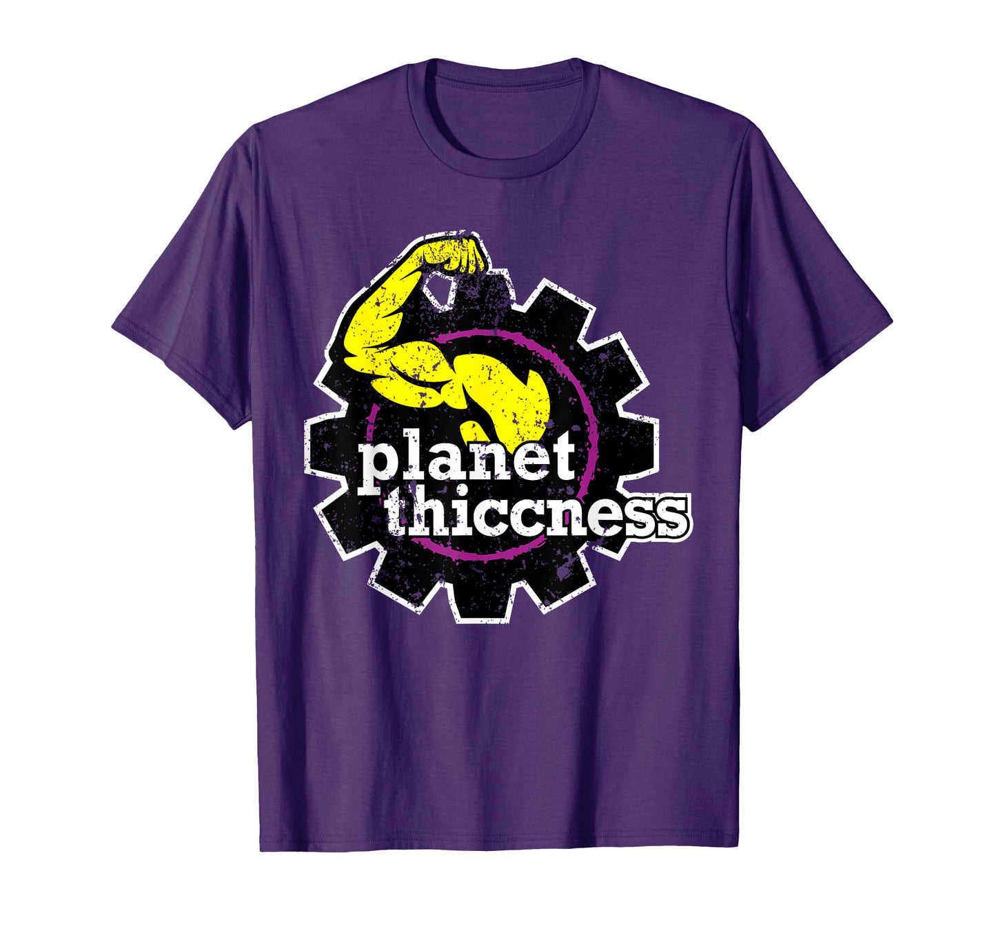 Planet Thiccness Gym Thickness Funny Joke Workout Lover T-Shirt