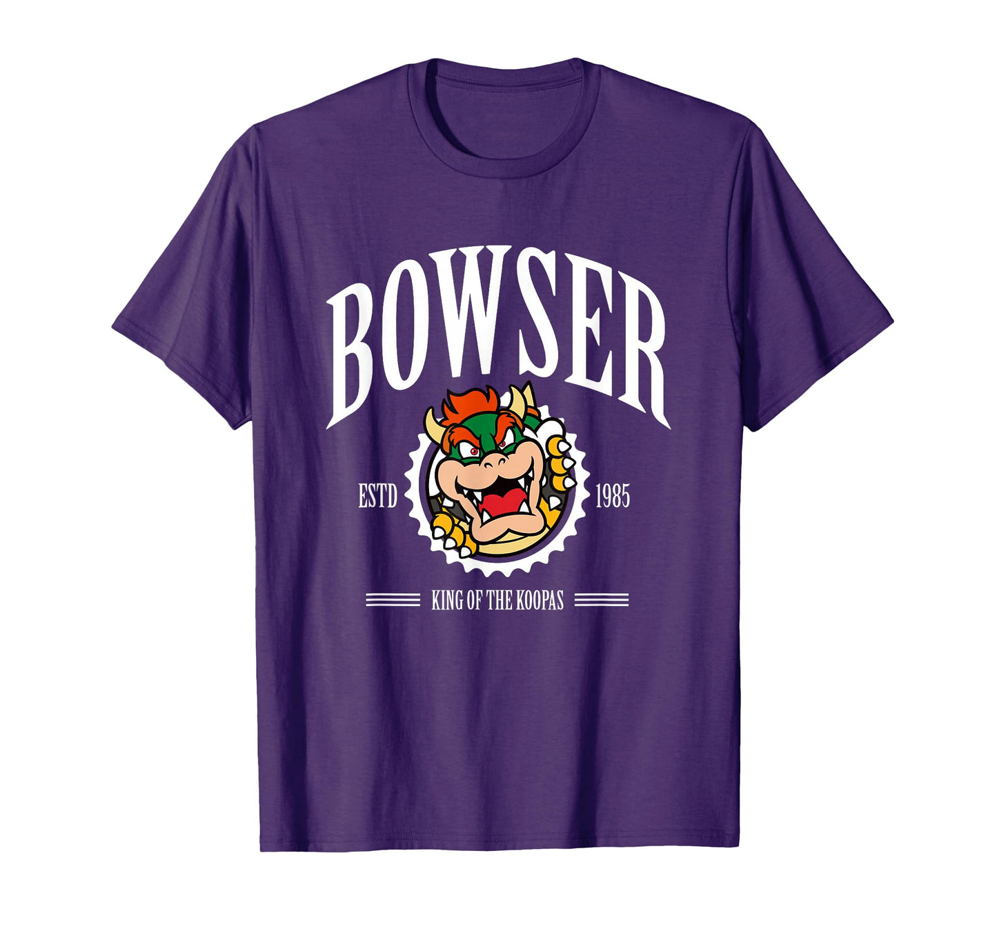 Super Mario Bros Bowser Est 1985 King Koopa Collegiate T-Shirt