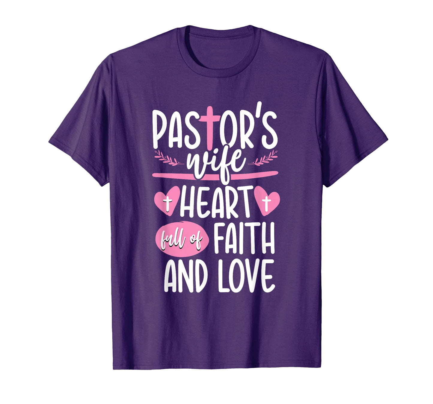 Christian Jesus Pastor's Wife Church Appreciation Heart T-Shirt