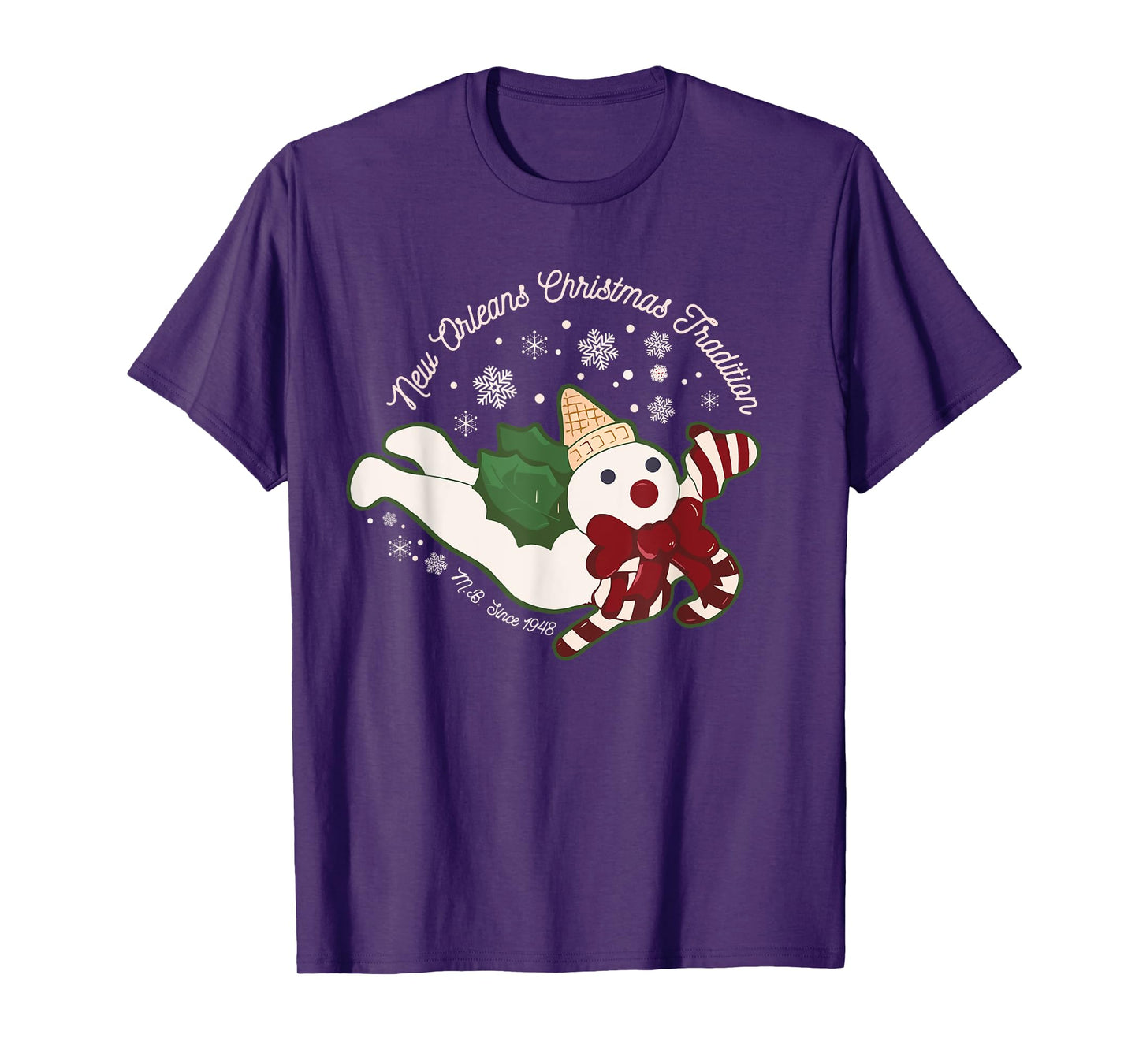 New Orleans Mr Bingle Christmas Tradition Snowmen Christmas T-Shirt