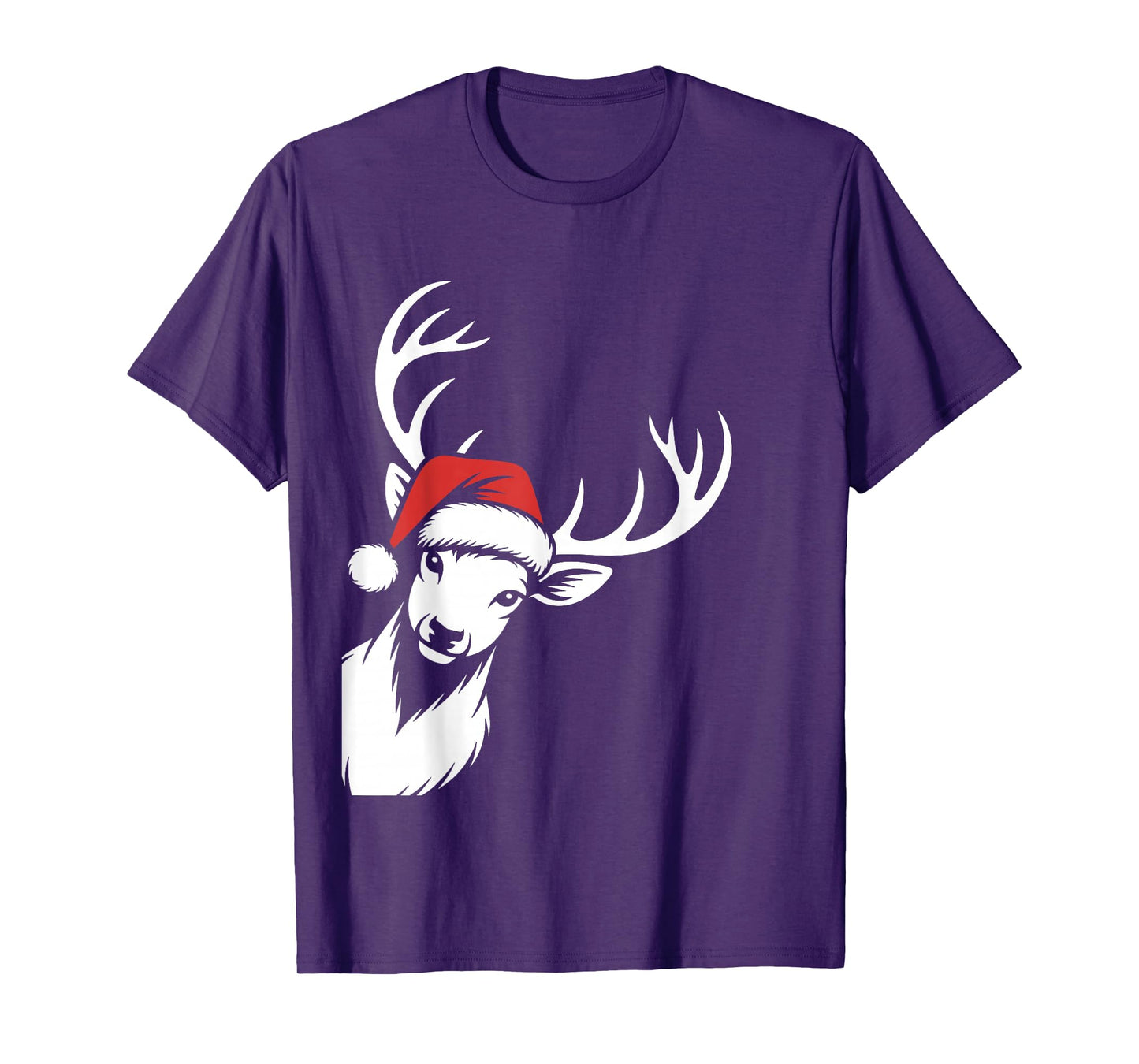 Deer Christmas Santa Hat Pajama Whitetail Buck Deer Xmas T-Shirt